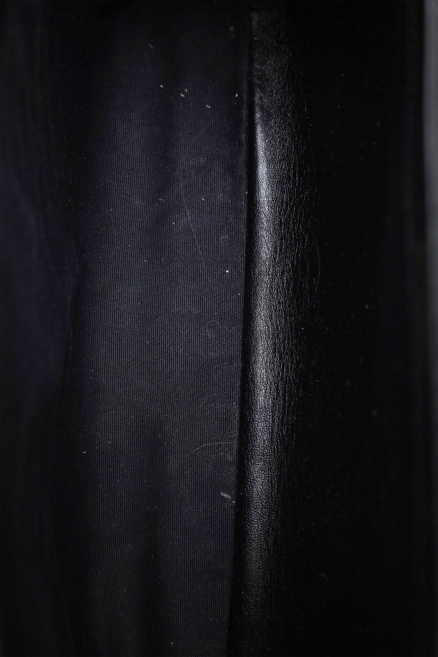 Saint Laurent Black Chevron Leather Medium College Bag With Chain