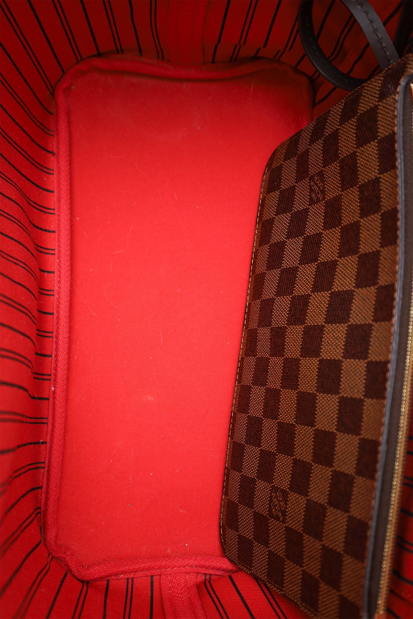 Louis Vuitton Brown Damier Ebene Neverfull MM With Pouch