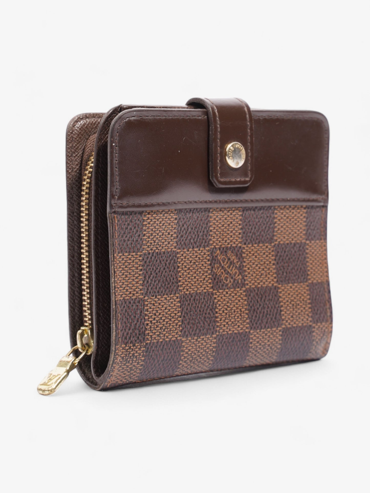 Louis Vuitton Compact Zip Wallet Damier Ebene Coated Canvas