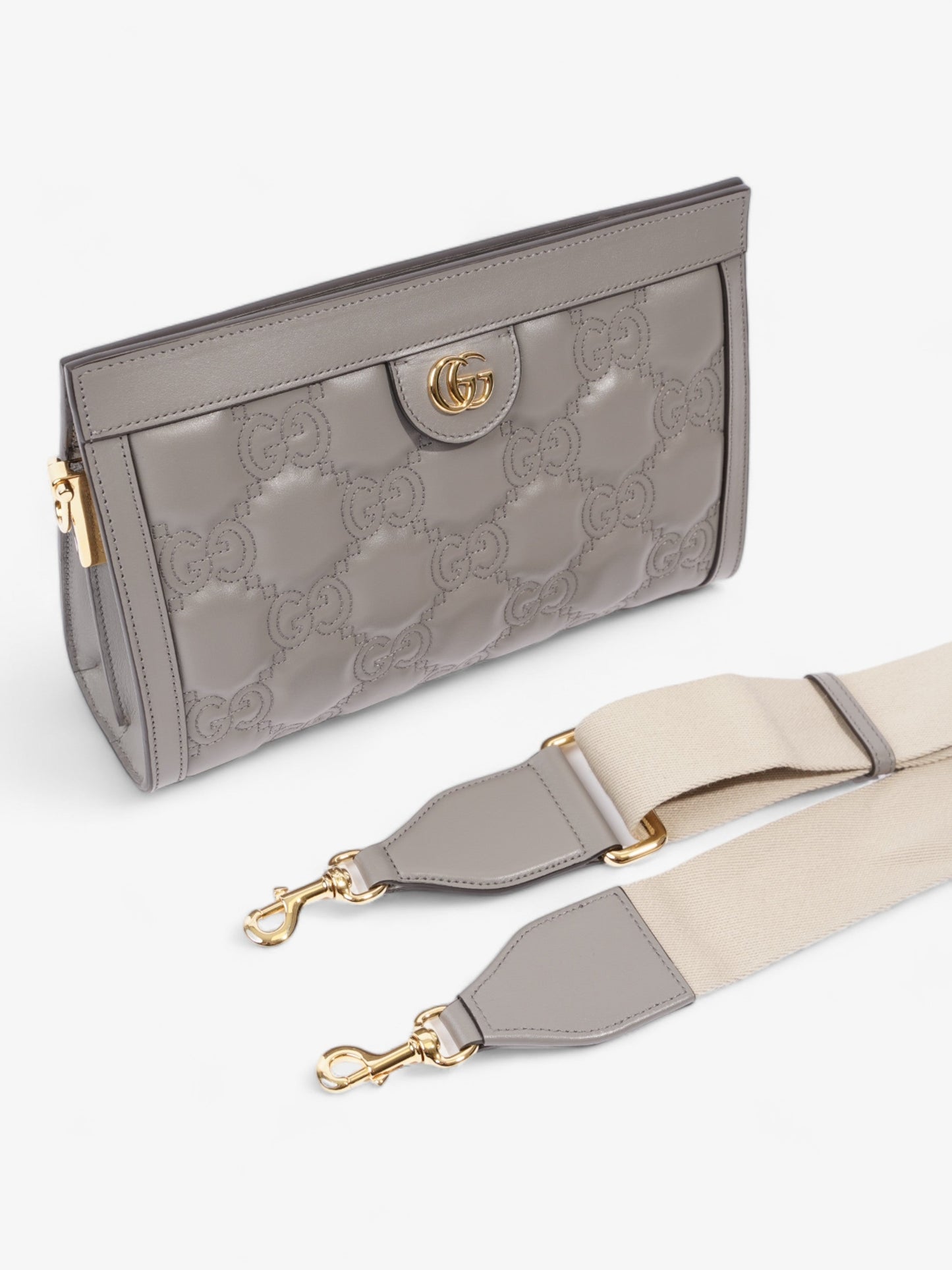 Gucci GG Matelass? Grey Matelasse Leather Small