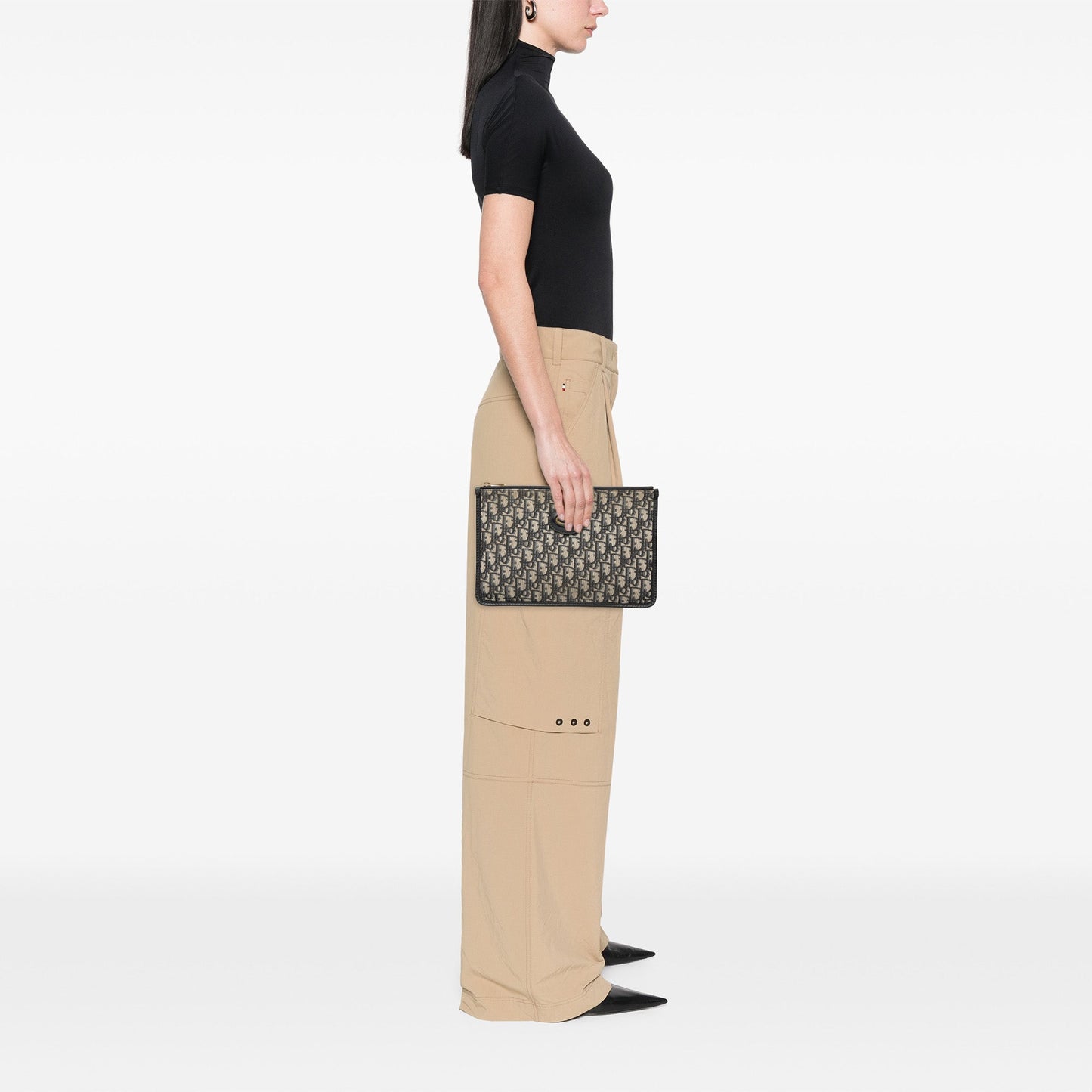 Blue Dior Oblique Canvas Clutch