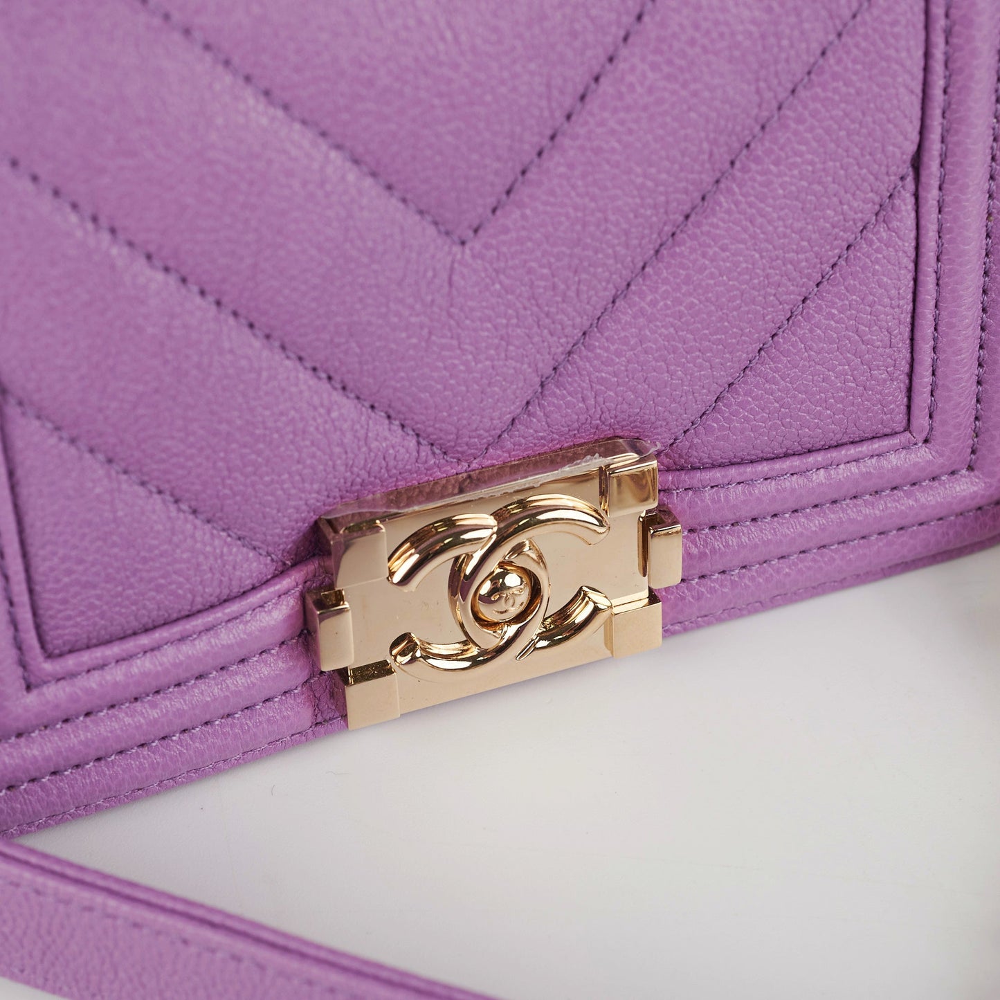 Chanel Extra Mini Boy Purple Chevron - Microchipped