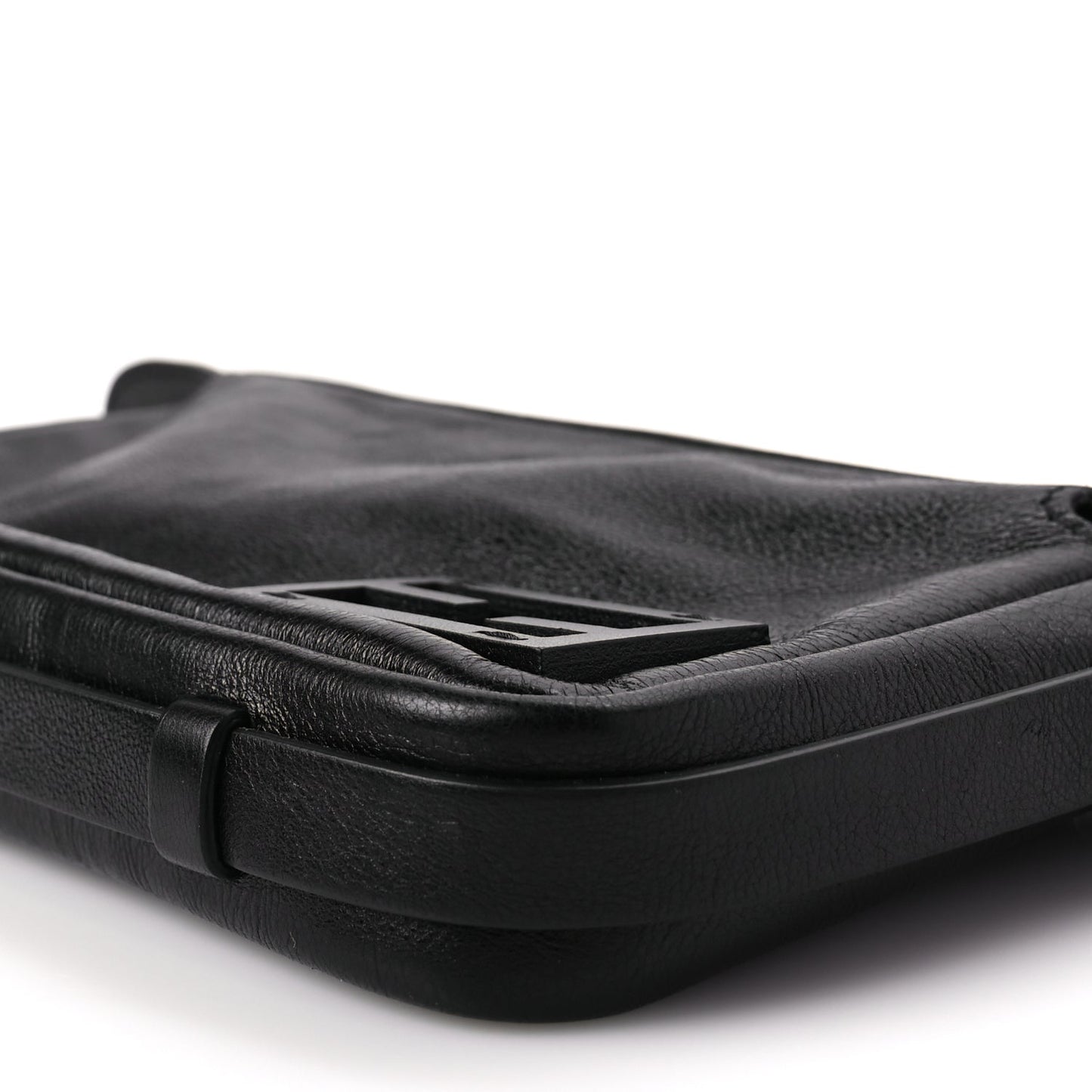 Fendi Vitello Mini Simply Fendi Shoulder Bag Black