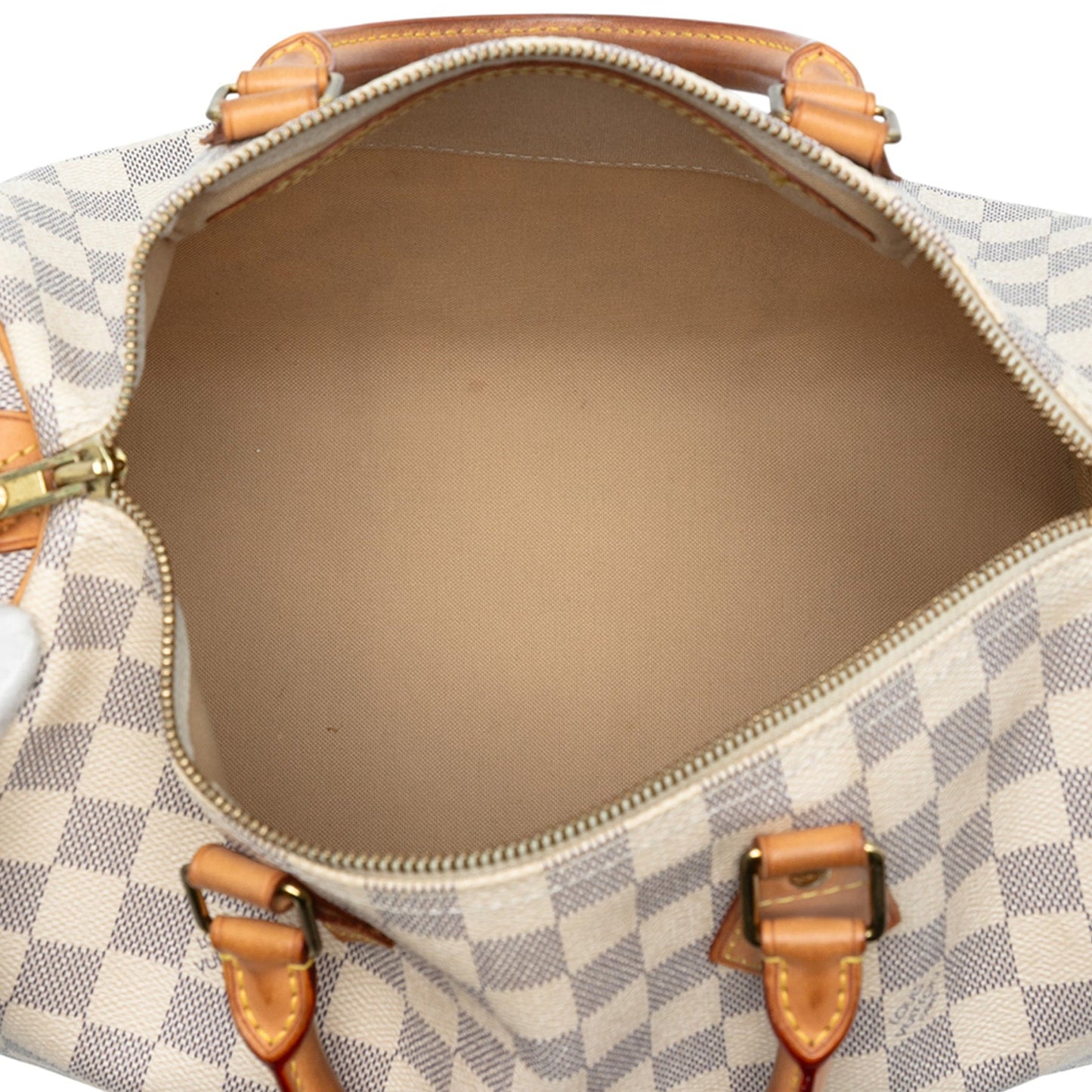 White Louis Vuitton Damier Azur Speedy 30 Boston Bag