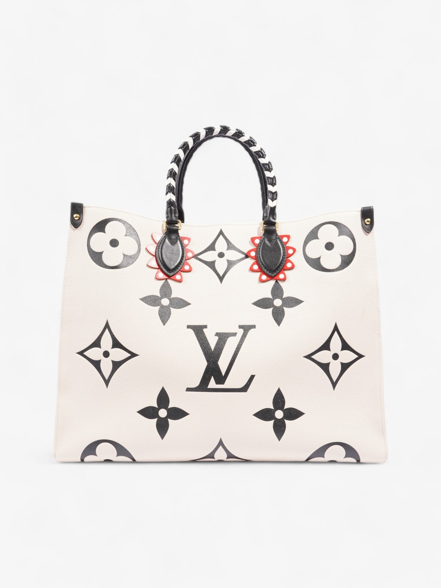 Louis Vuitton On the Go Cream / Black / Red Empreinte Leather GM