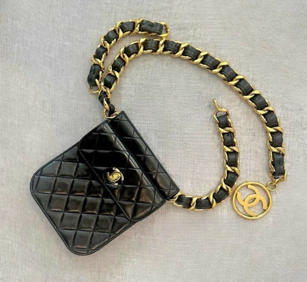 Chanel 1992 Runway Lambskin Belt Bag Collectors Rarity