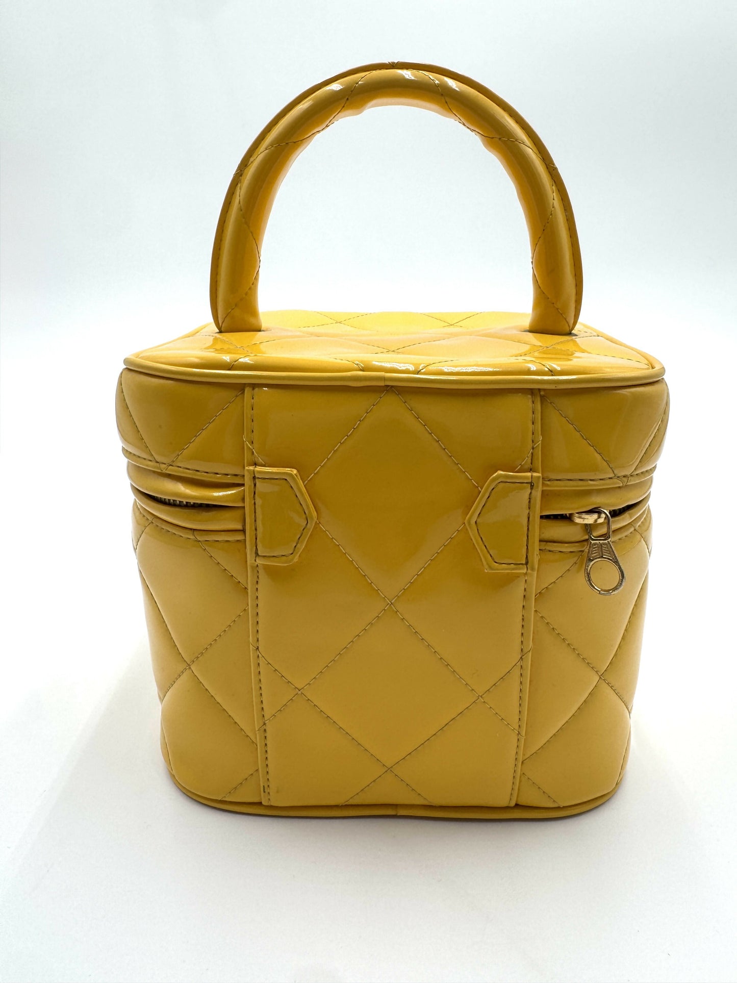 Chanel 1995 Barbie Yellow Heart-Mirror Vanity Case Bag
