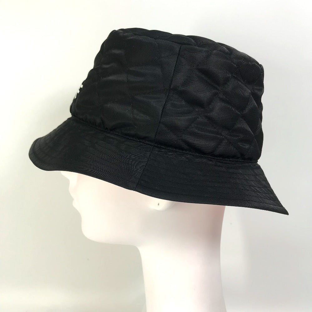 CELINE hat 2AUB0930C Nylon black logo quilting Women S/57