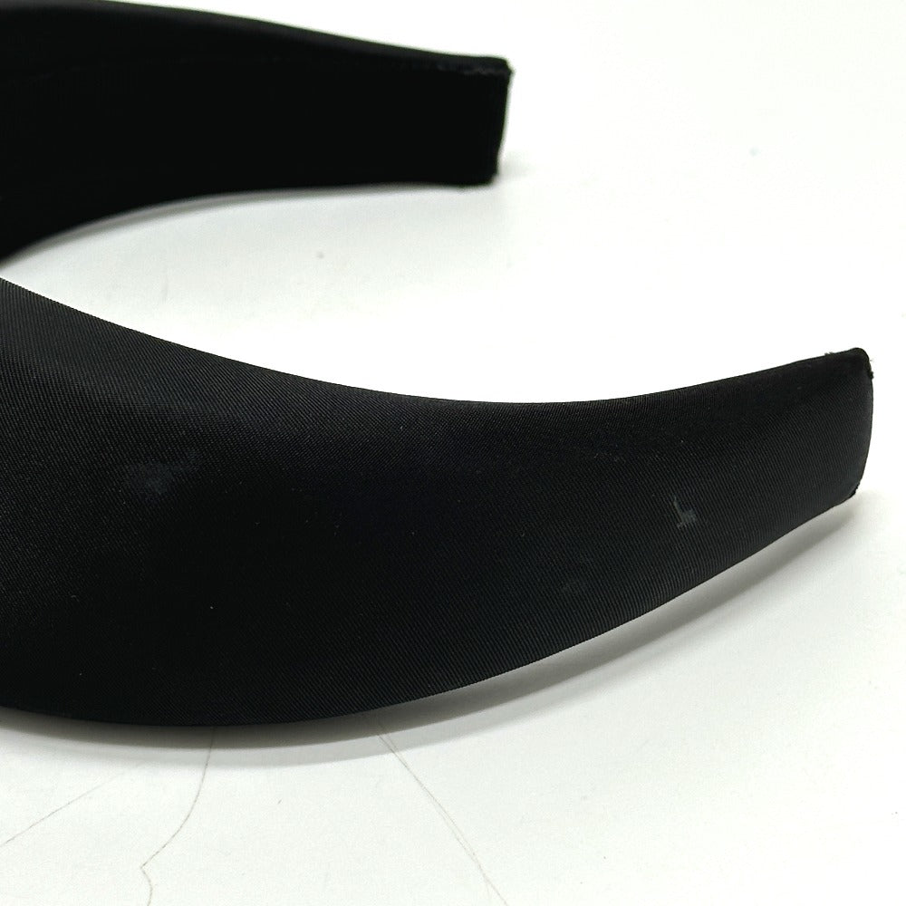 PRADA hair accessory Nylon black Triangle logo hair accessory Women