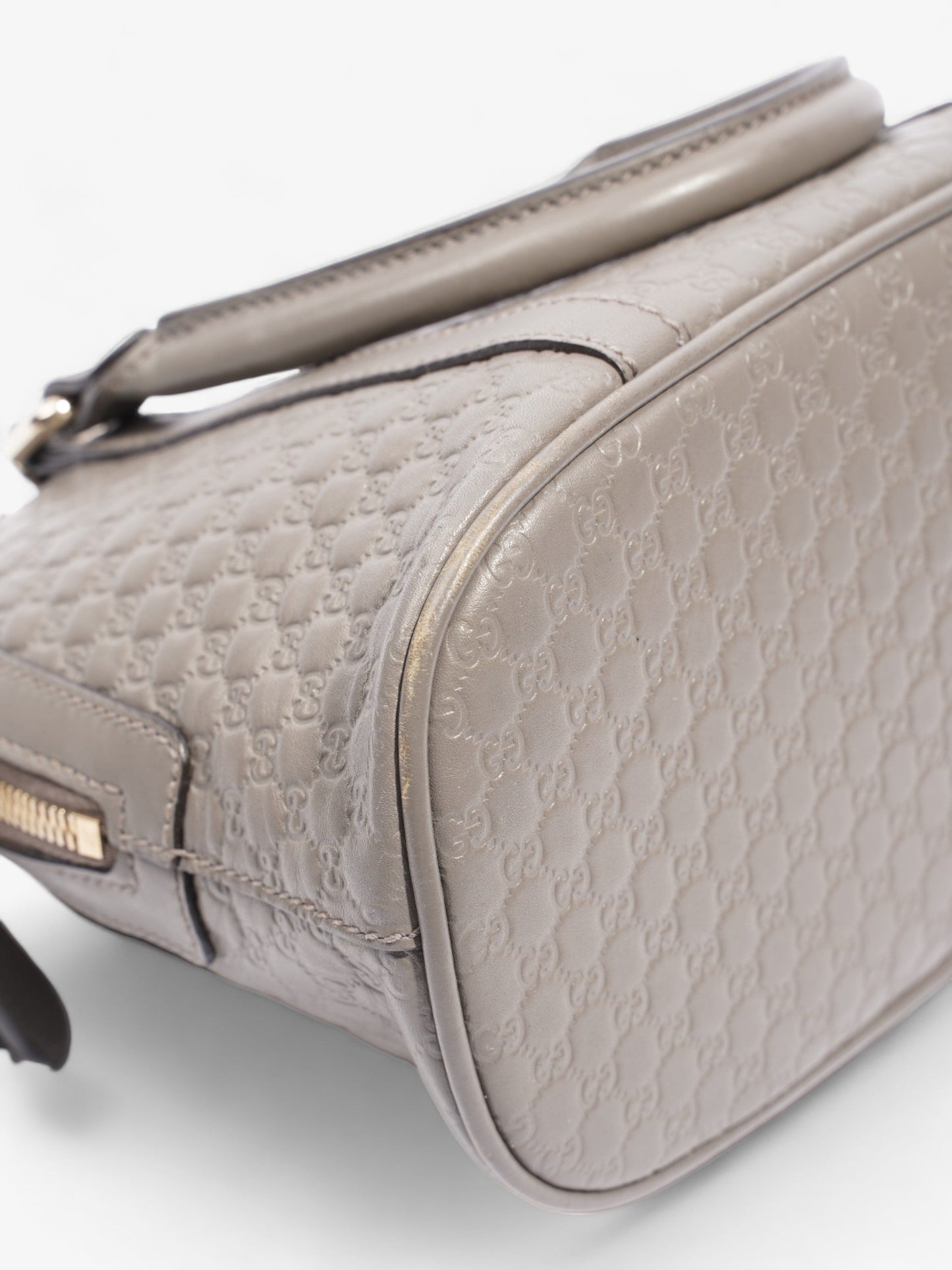 Mini Microguccissima Dome Bag Grey Leather