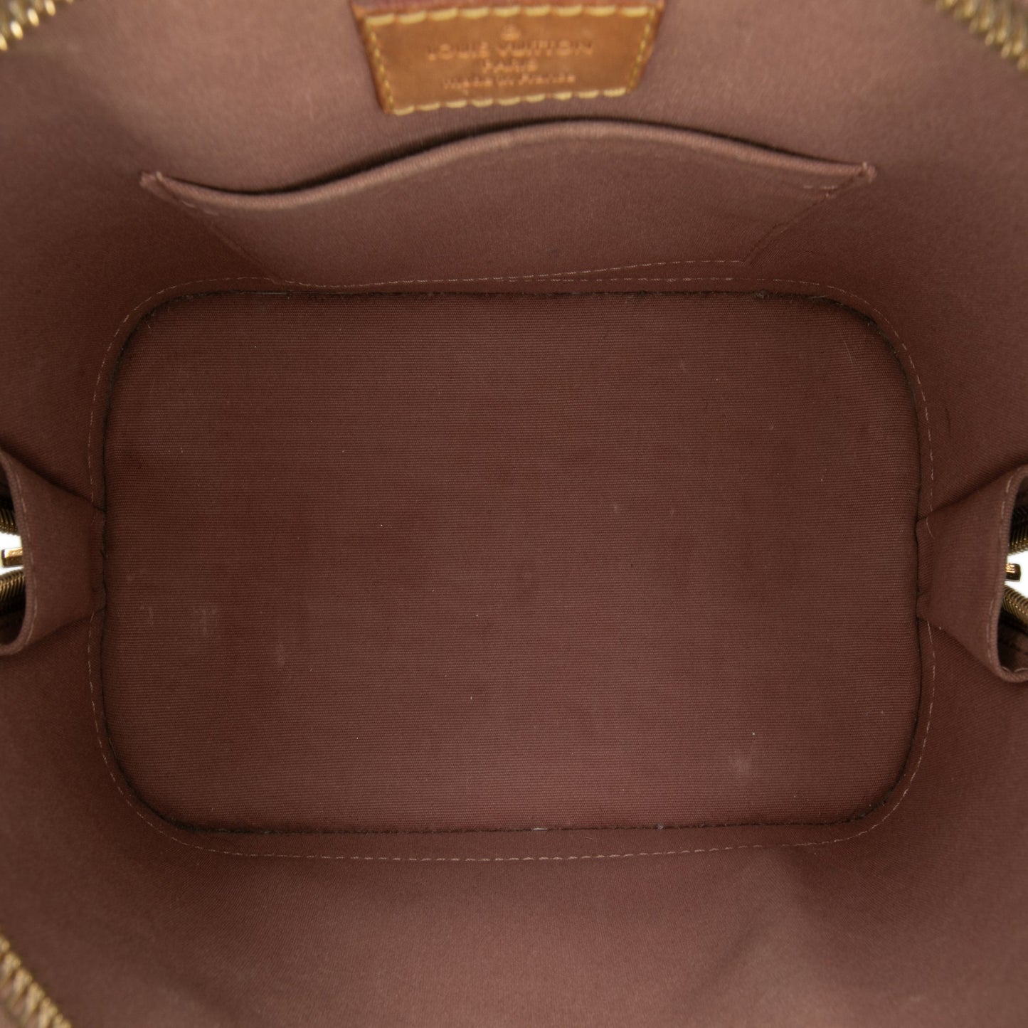 Brown Louis Vuitton Monogram Vernis Alma BB Satchel