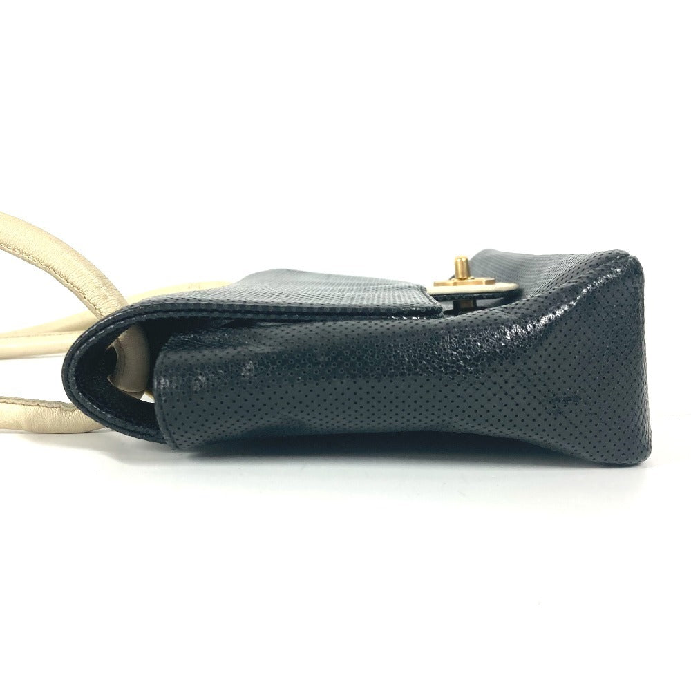 CHANEL Shoulder Bag leather black By color CC COCO Mark