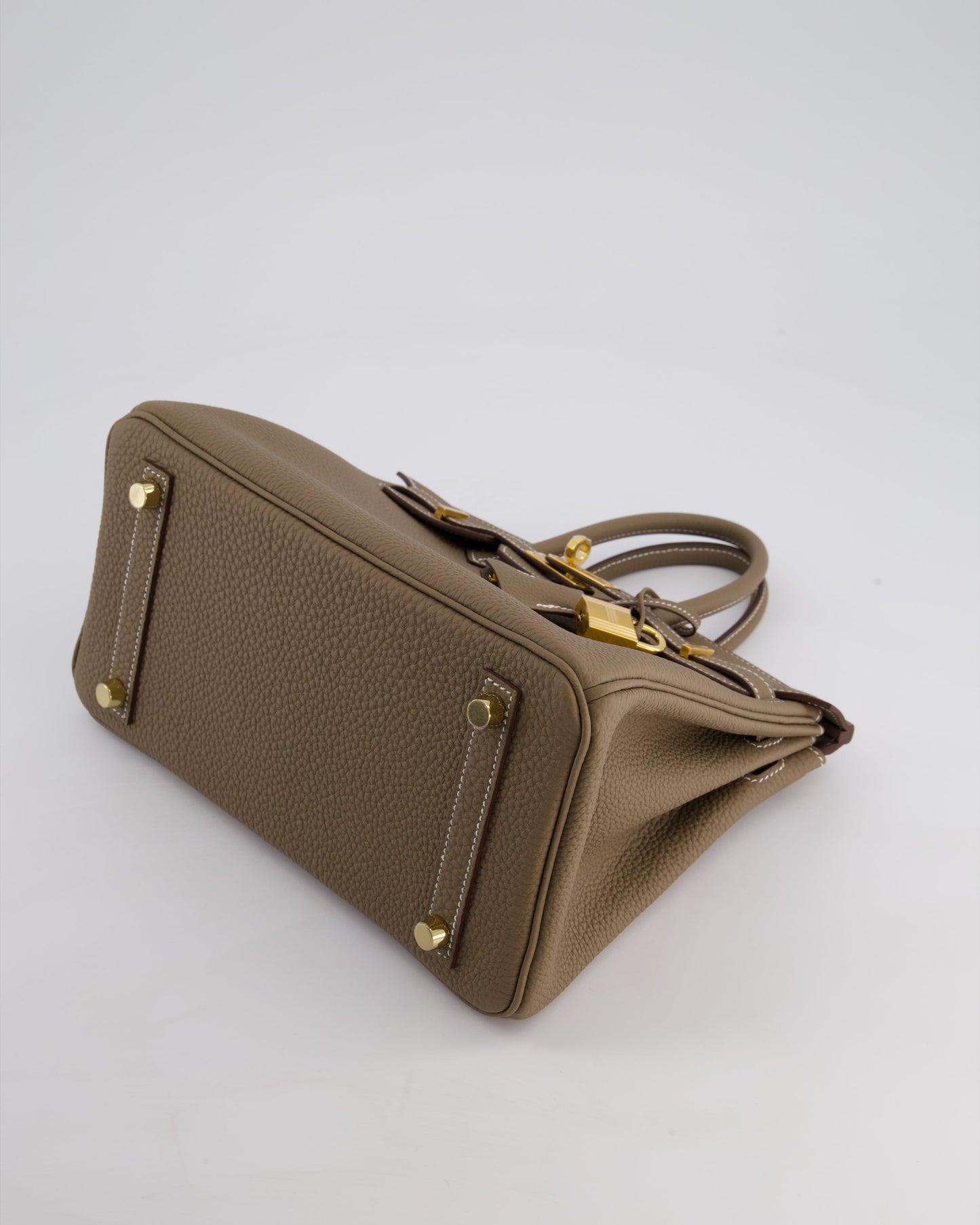 Hermès Birkin 25 Retourne Bag in Etoupe Togo Leather with Gold Hardware