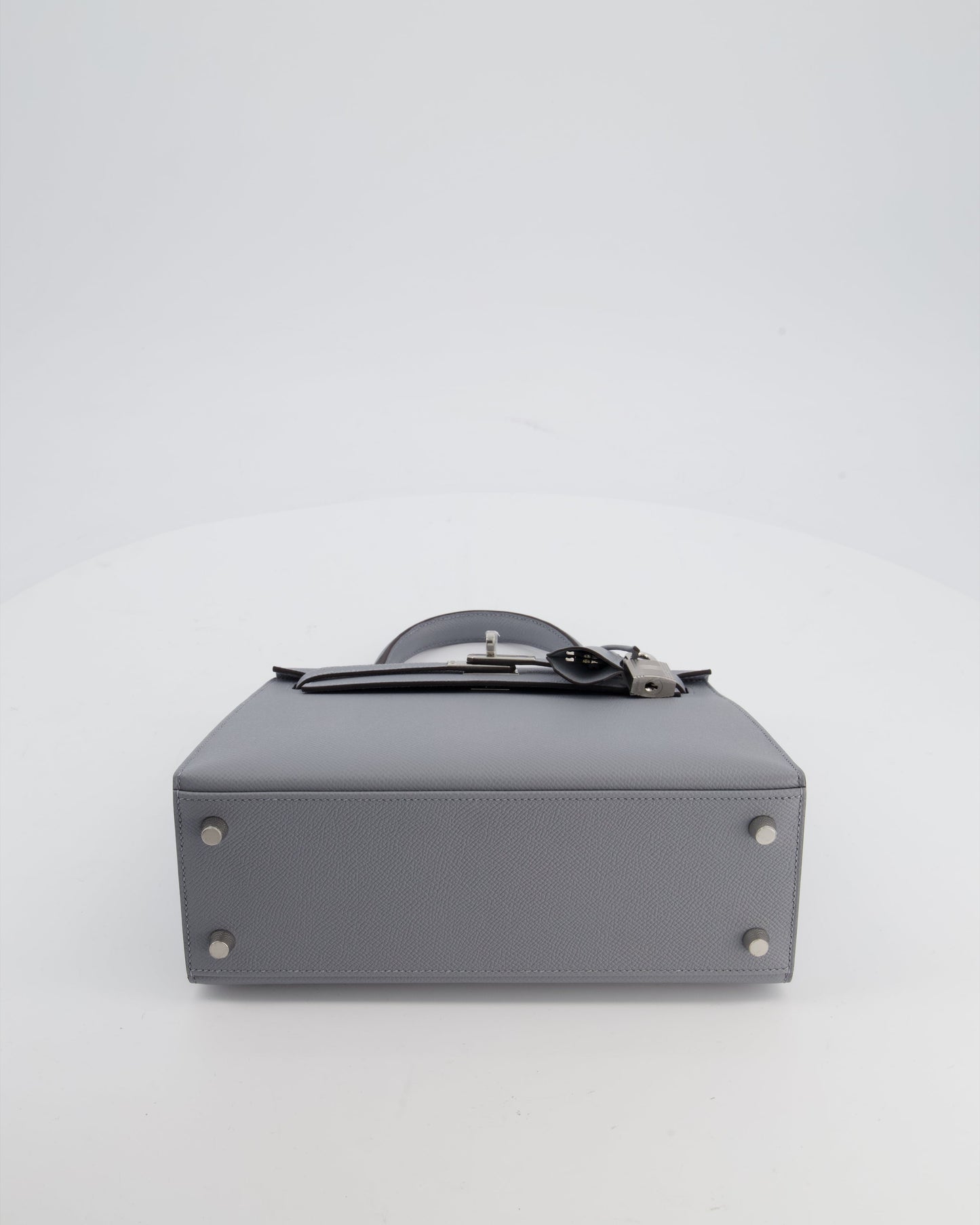 Hermès Kelly 25 Sellier Bag in Gris Pantin Epsom Leather with Palladium Hardware