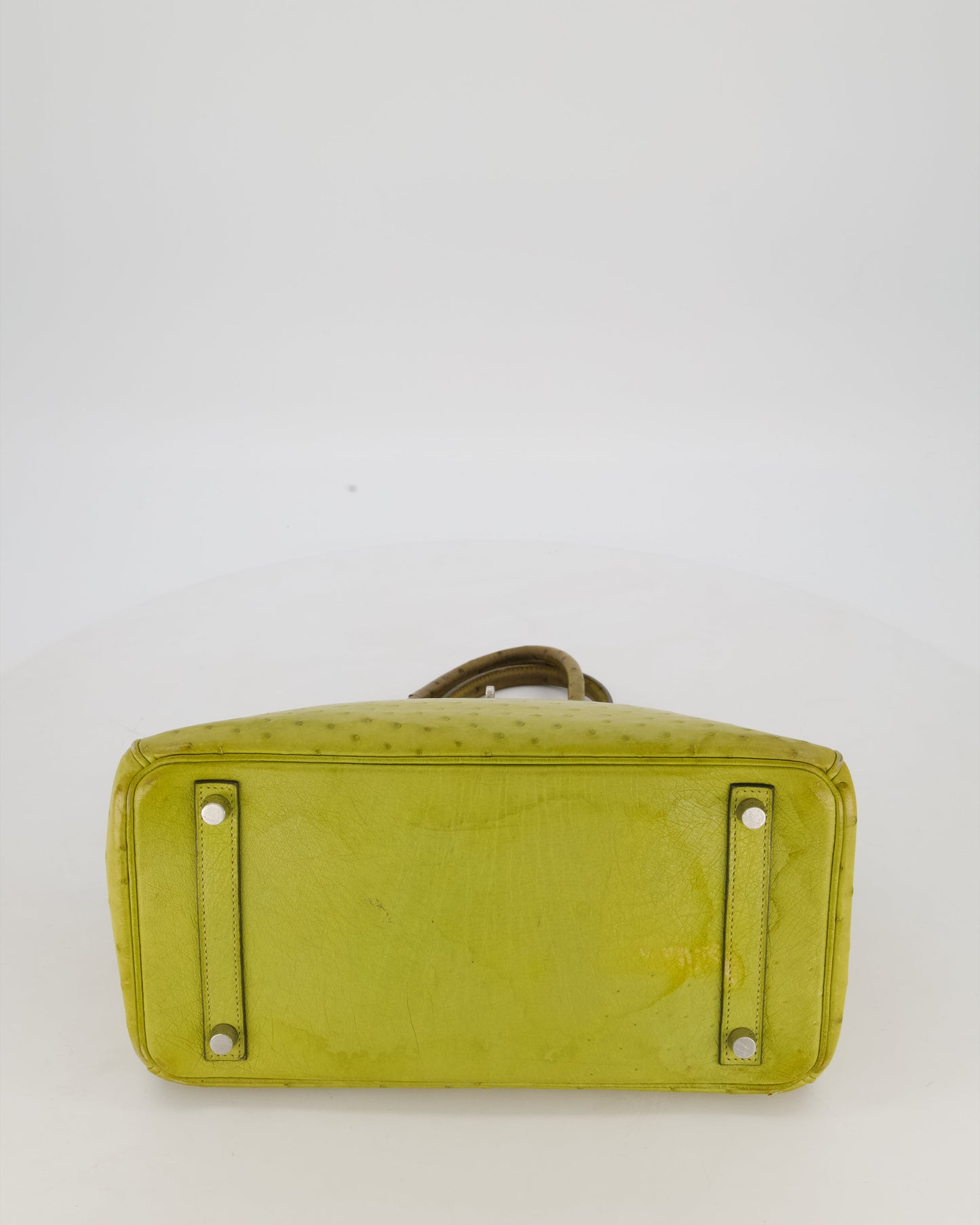 Hermès Birkin 30 Retourne Bag in Vert Anis Ostrich Leather with Palladium Hardware