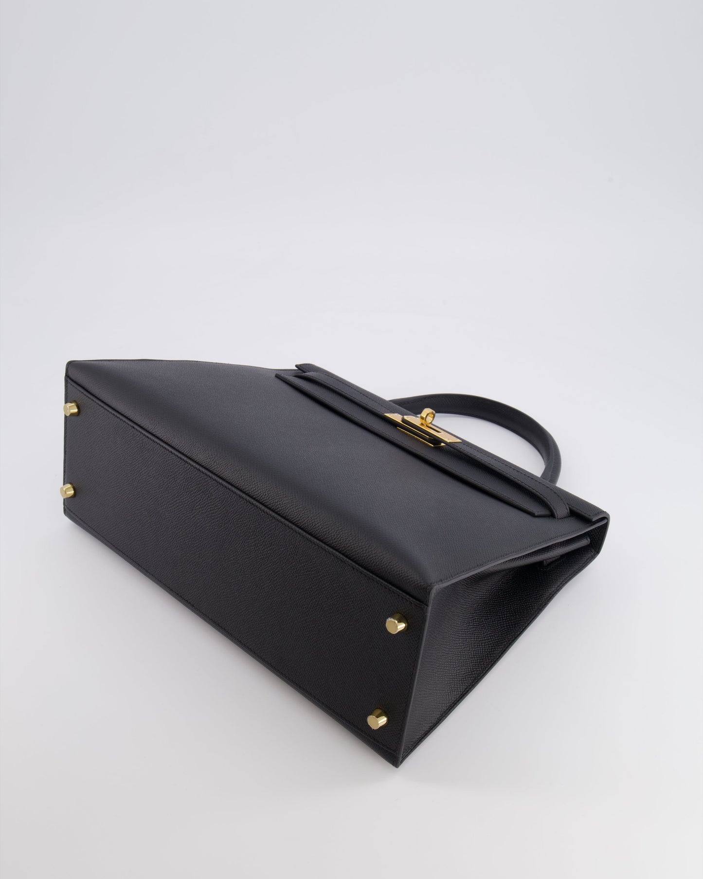 Hermès Kelly 32 Sellier Bag in Noir Epsom Leather with Gold Hardware