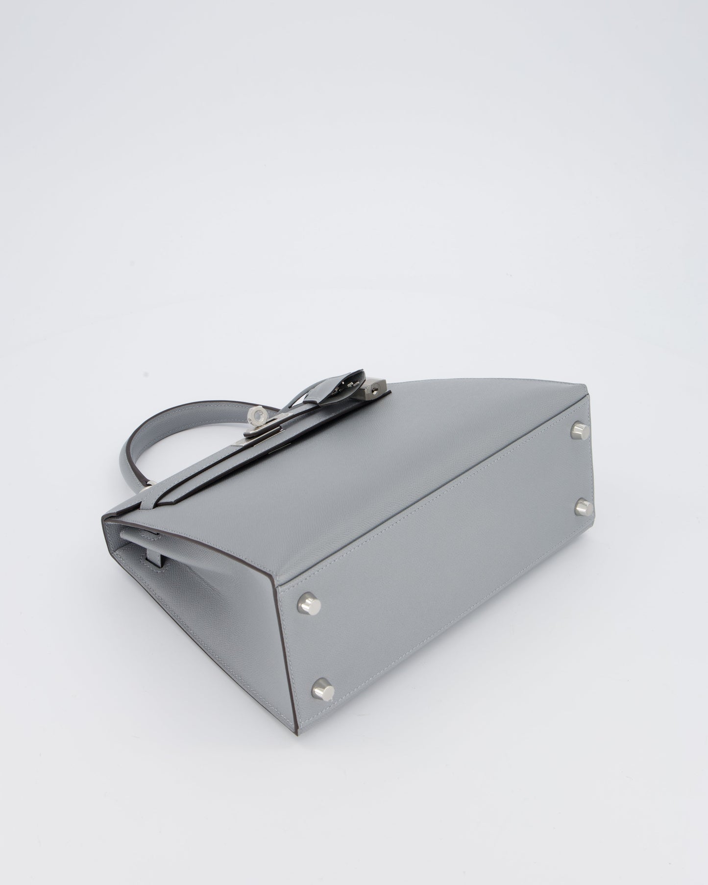 Hermès Kelly 25 Sellier Bag in Gris Pantin Epsom Leather with Palladium Hardware