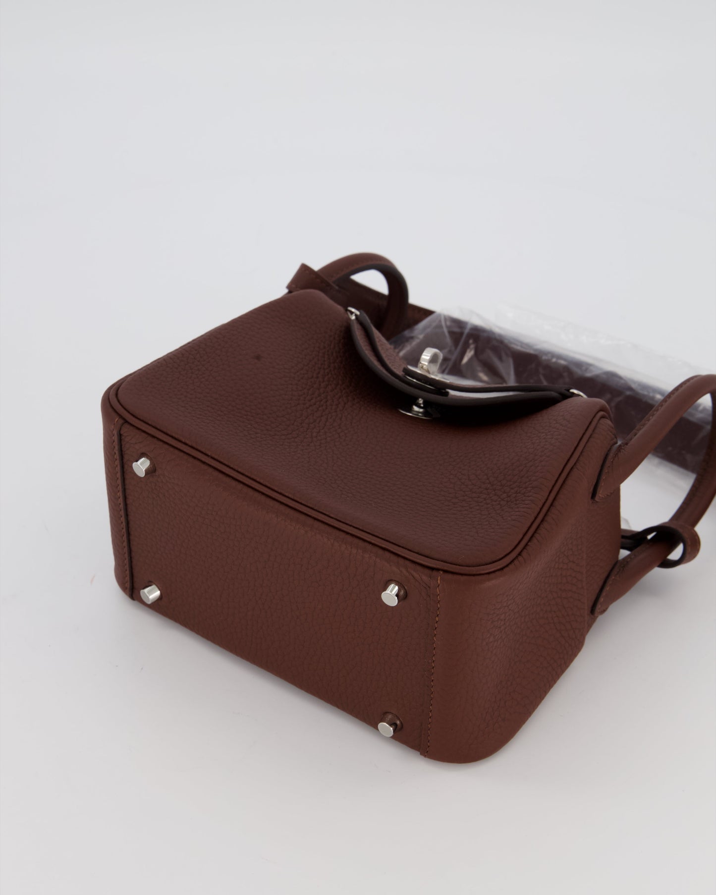 Hermès Mini Lindy Bag in Terre Togo Leather with Palladium Hardware