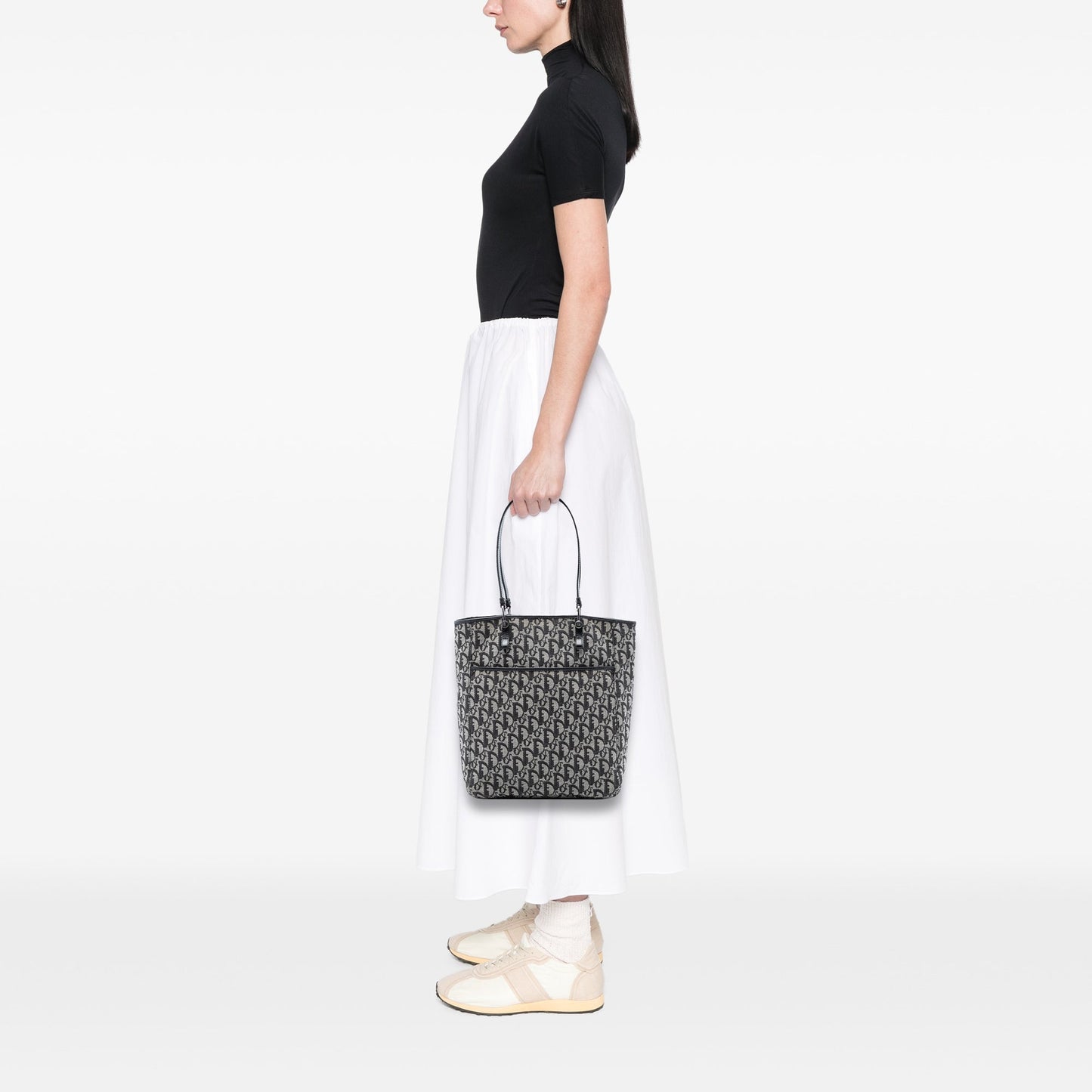 Black Dior Diorissimo Trotter Canvas Tote