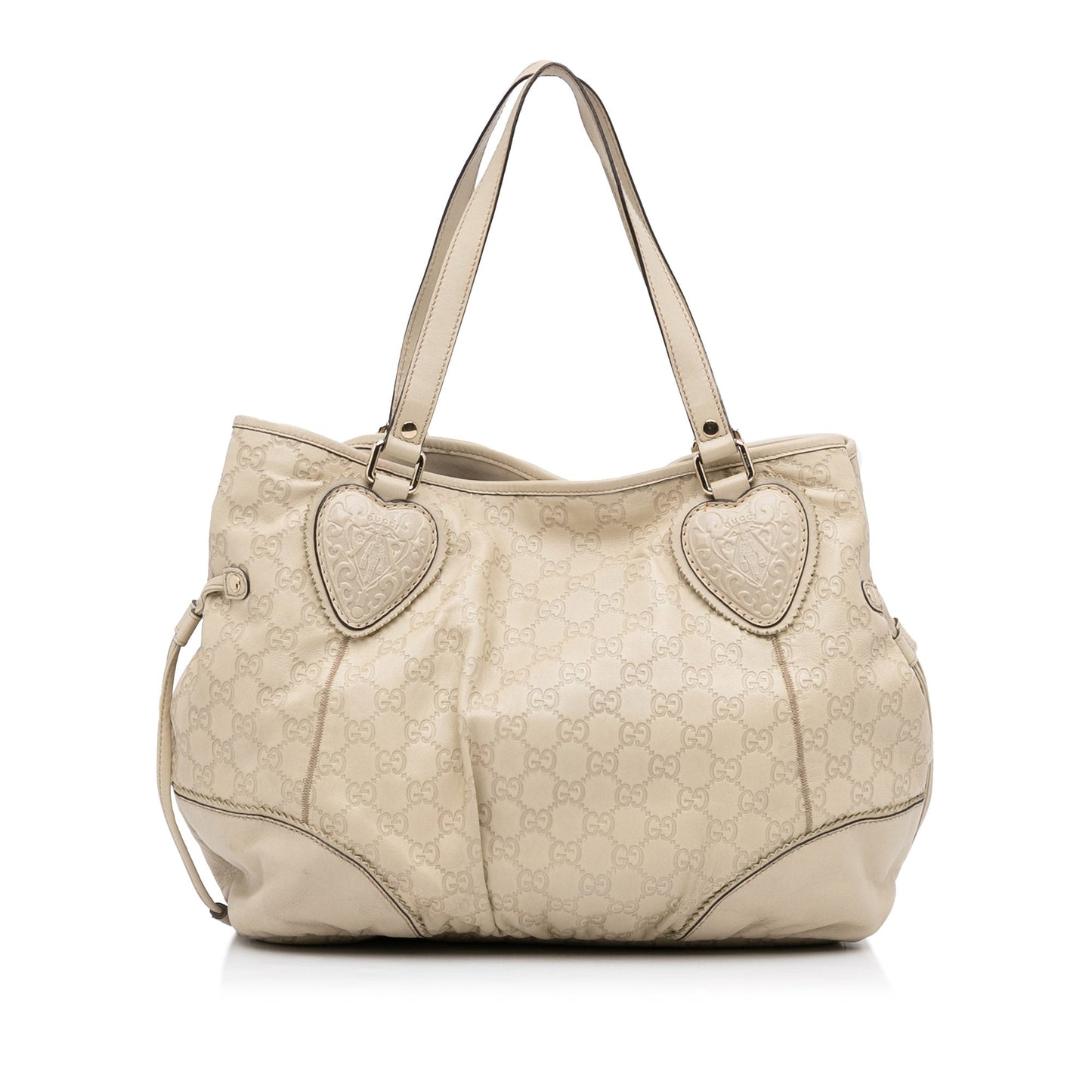 Gucci Guccissima White Leather Tote Style 3