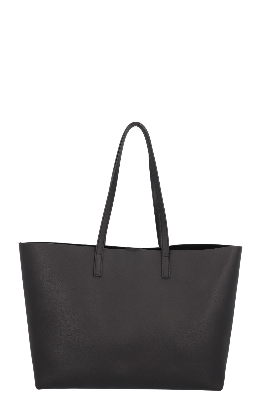SAINT LAURENT Shopping EW Bag Leather Black