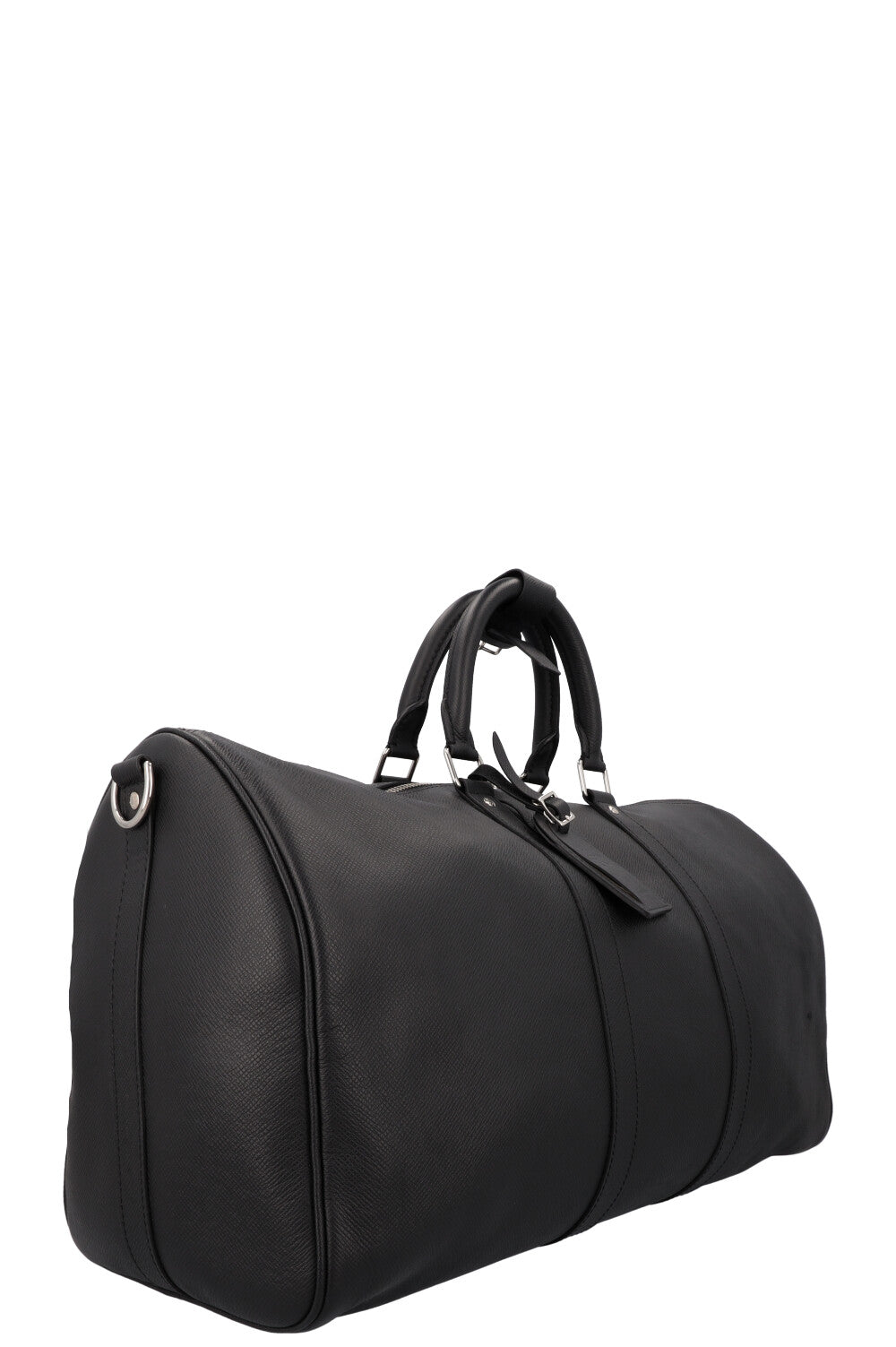 LOUIS VUITTON Keepall 50 Bandouliere Black Taiga Leather