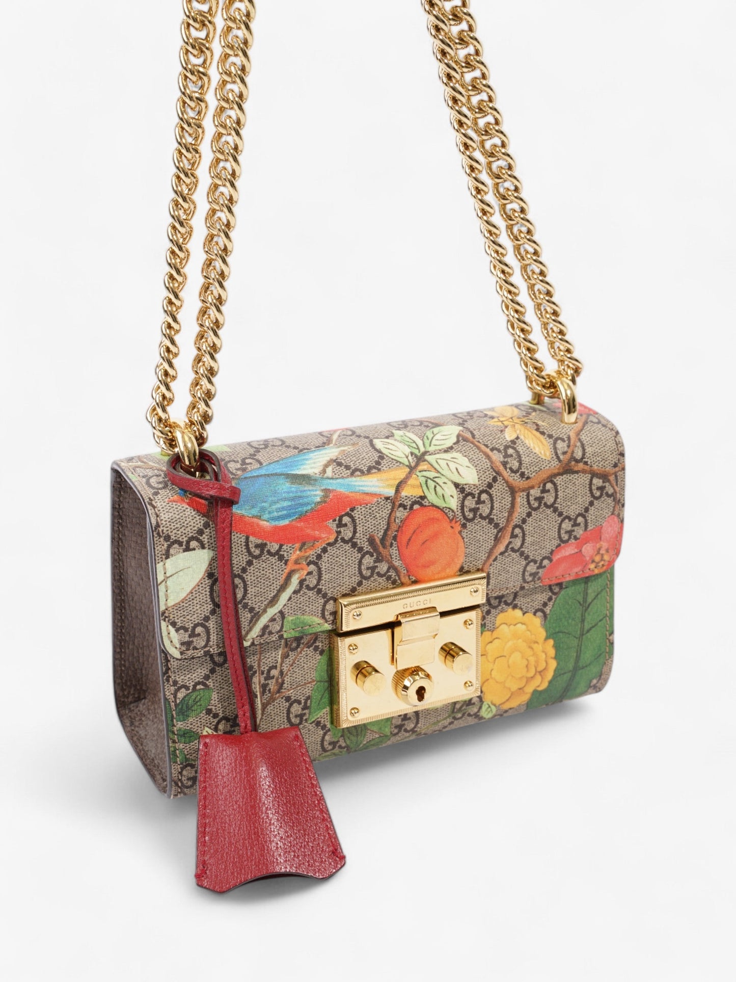 Gucci Padlock Shoulder Bag Supreme / Floral Coated Canvas Small