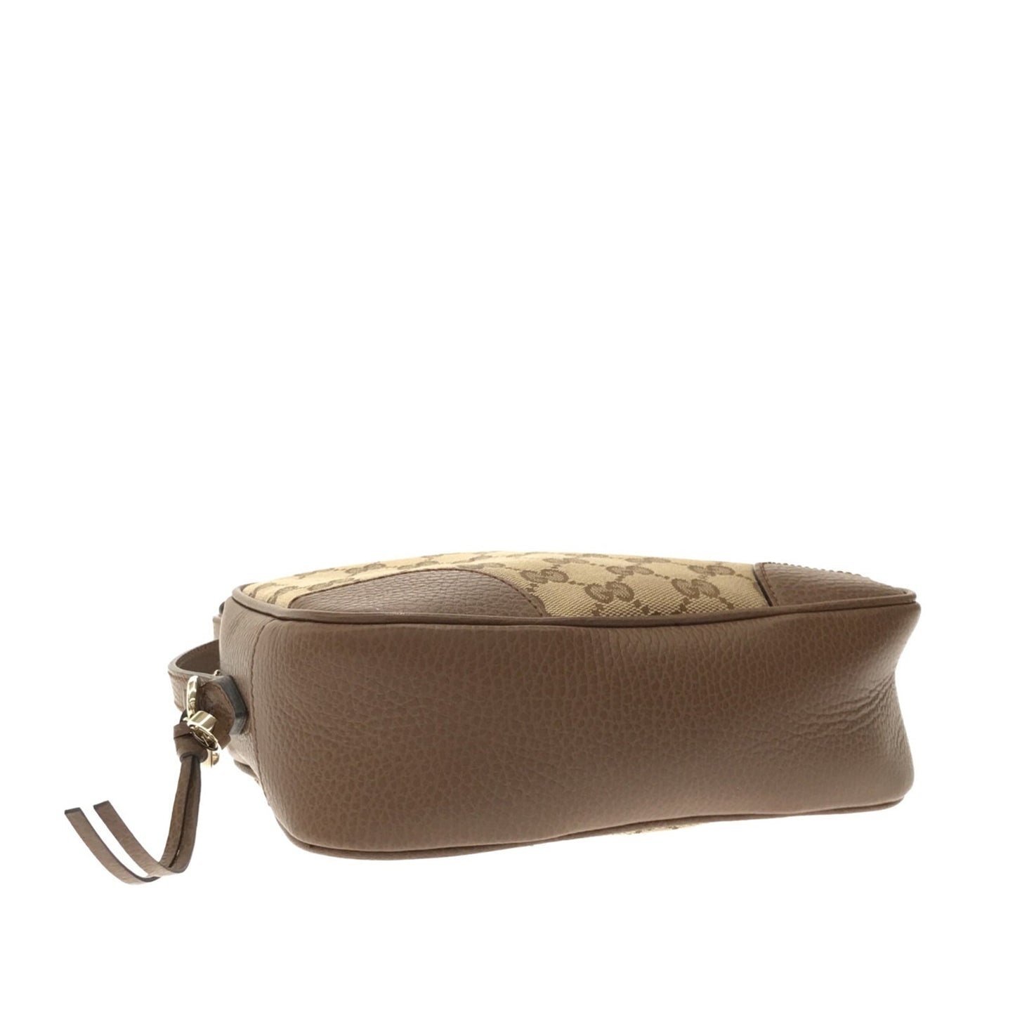 Gucci Brown Leather Canvas Crossbody Style 2