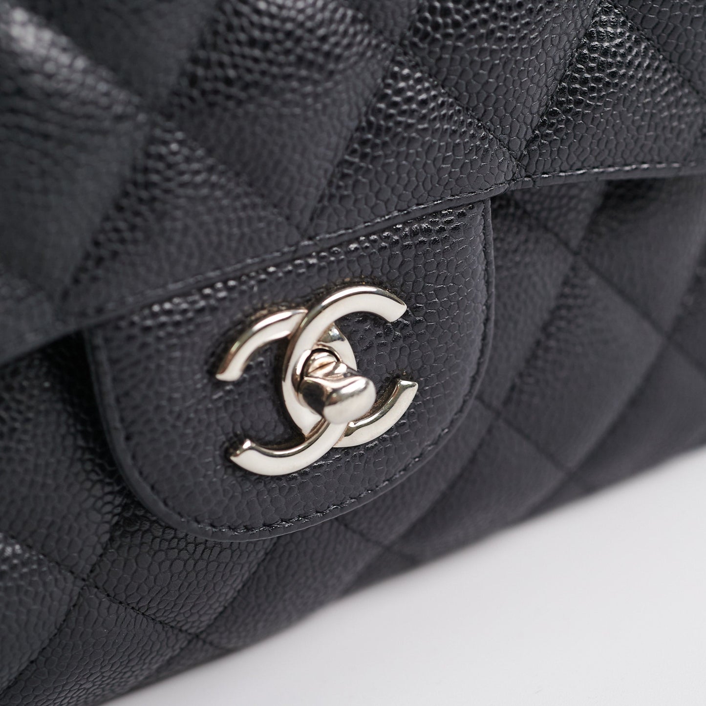 Chanel Quilted Caviar Double Flap Jumbo Black