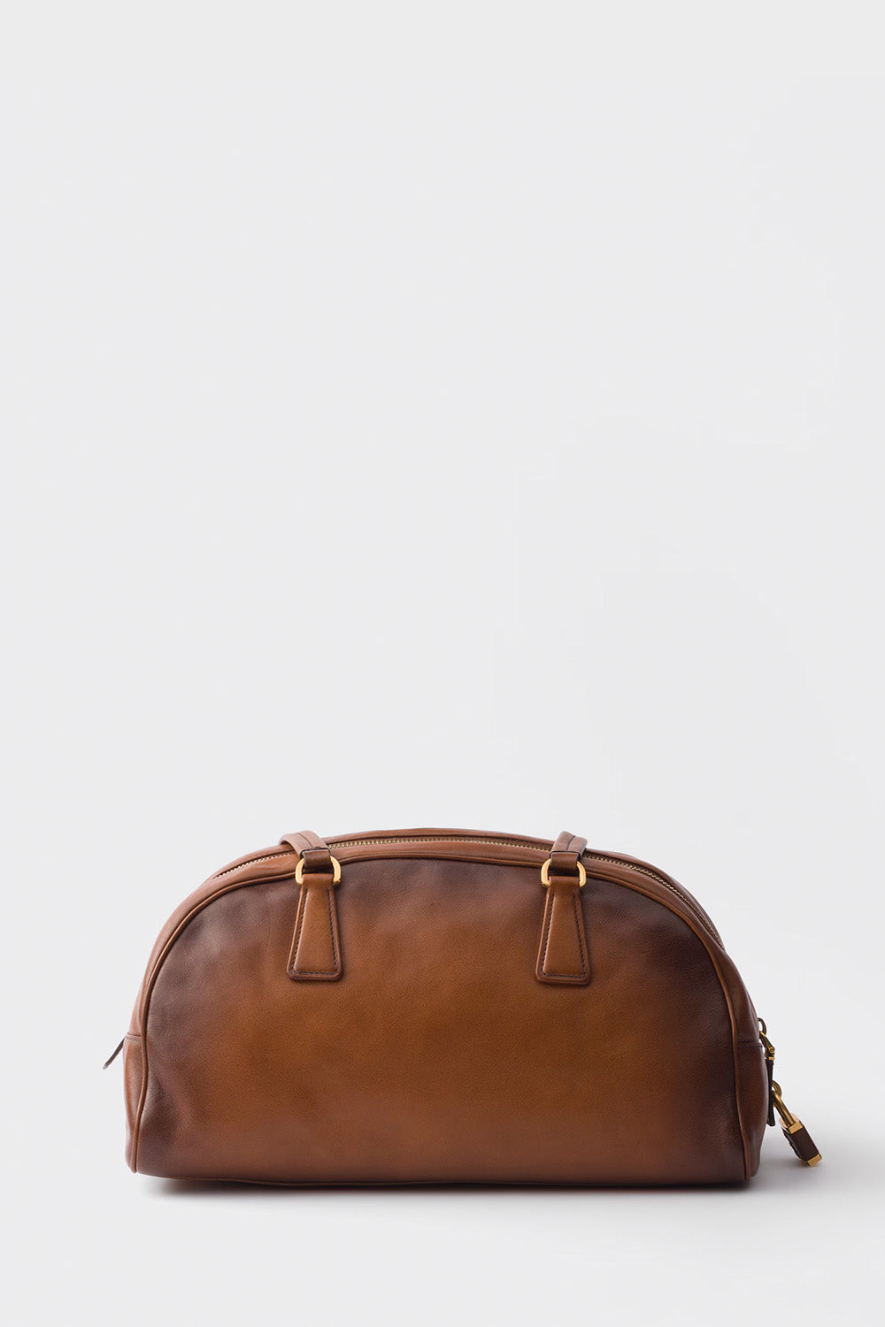 Prada Bowling Medium Top-Handle Leather Bag