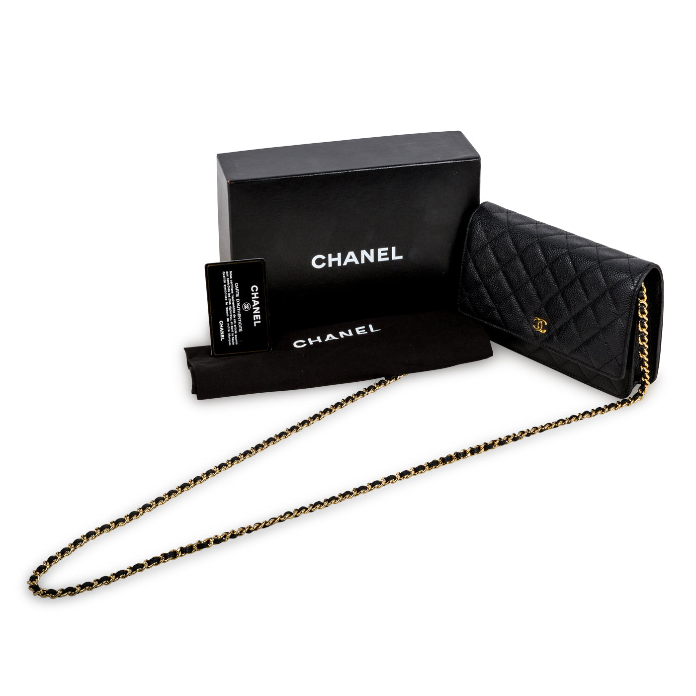 Chanel Wallet on Chain - Caviar - GHW