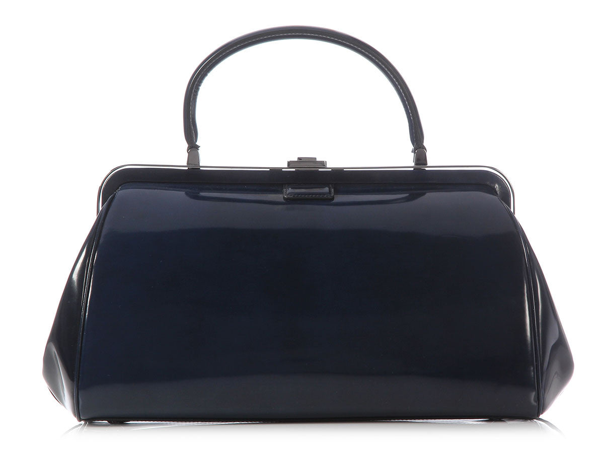 Prada Navy Spazzolato Doctor Bag