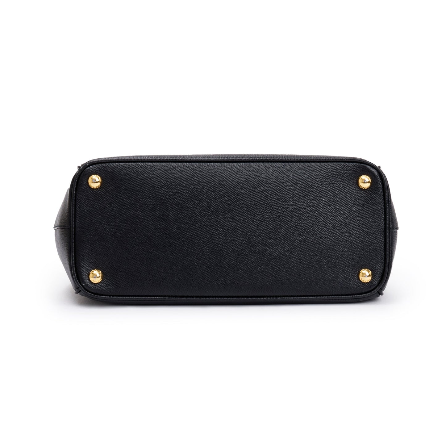 Prada Black Saffiano Lux Medium Double Zip Galleria Tote