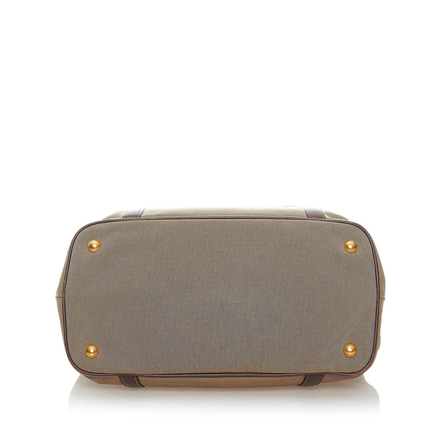 Prada Canapa Logo Canvas Satchel (SHG-31615)