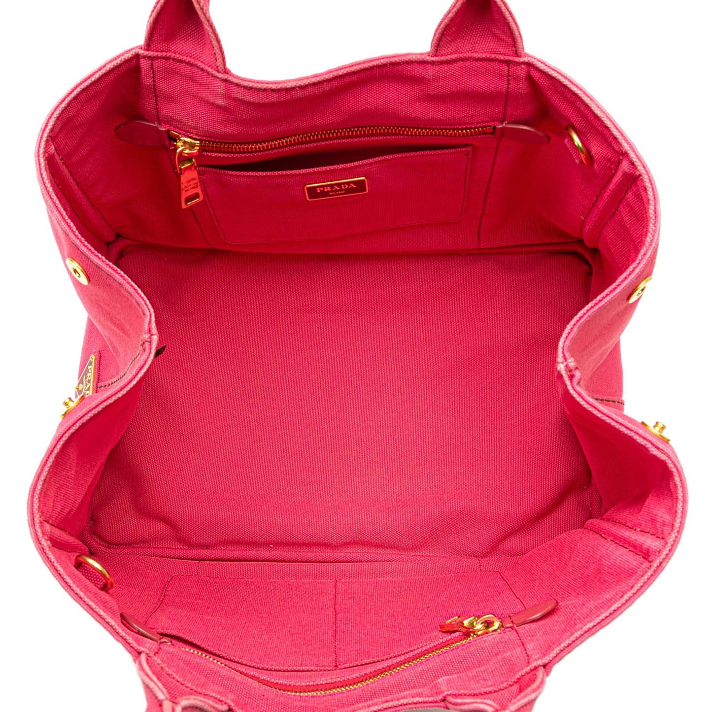 Prada Canvas Canapa Logo Satchel