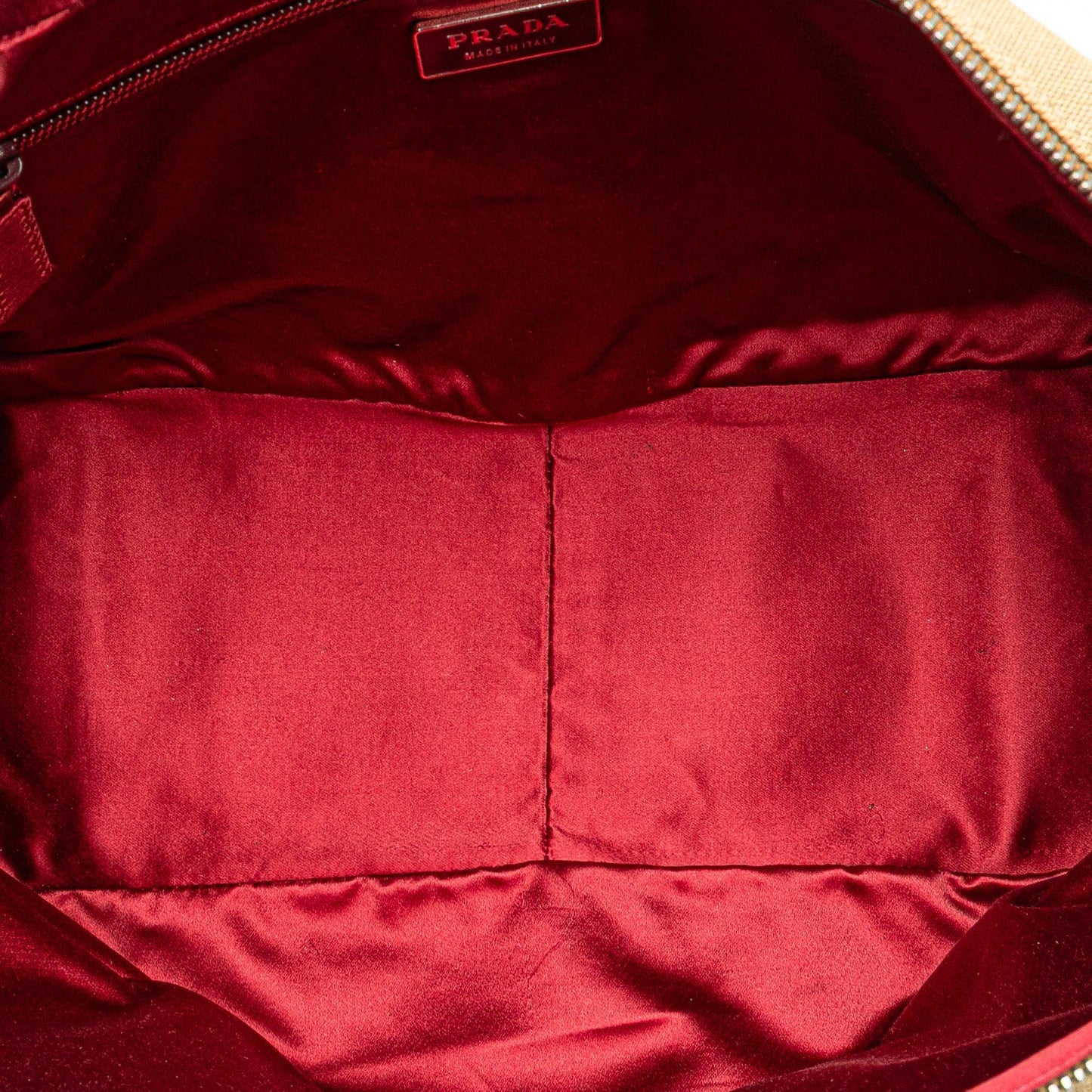 Prada Cinghiale Trimmed Canvas Canapa Bauletto Bag