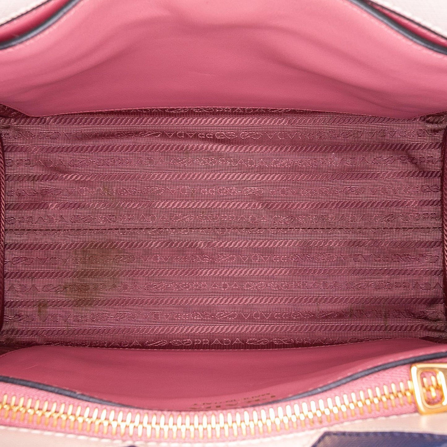 Prada City Calf Trimmed Saffiano Greche Paradigme Bag