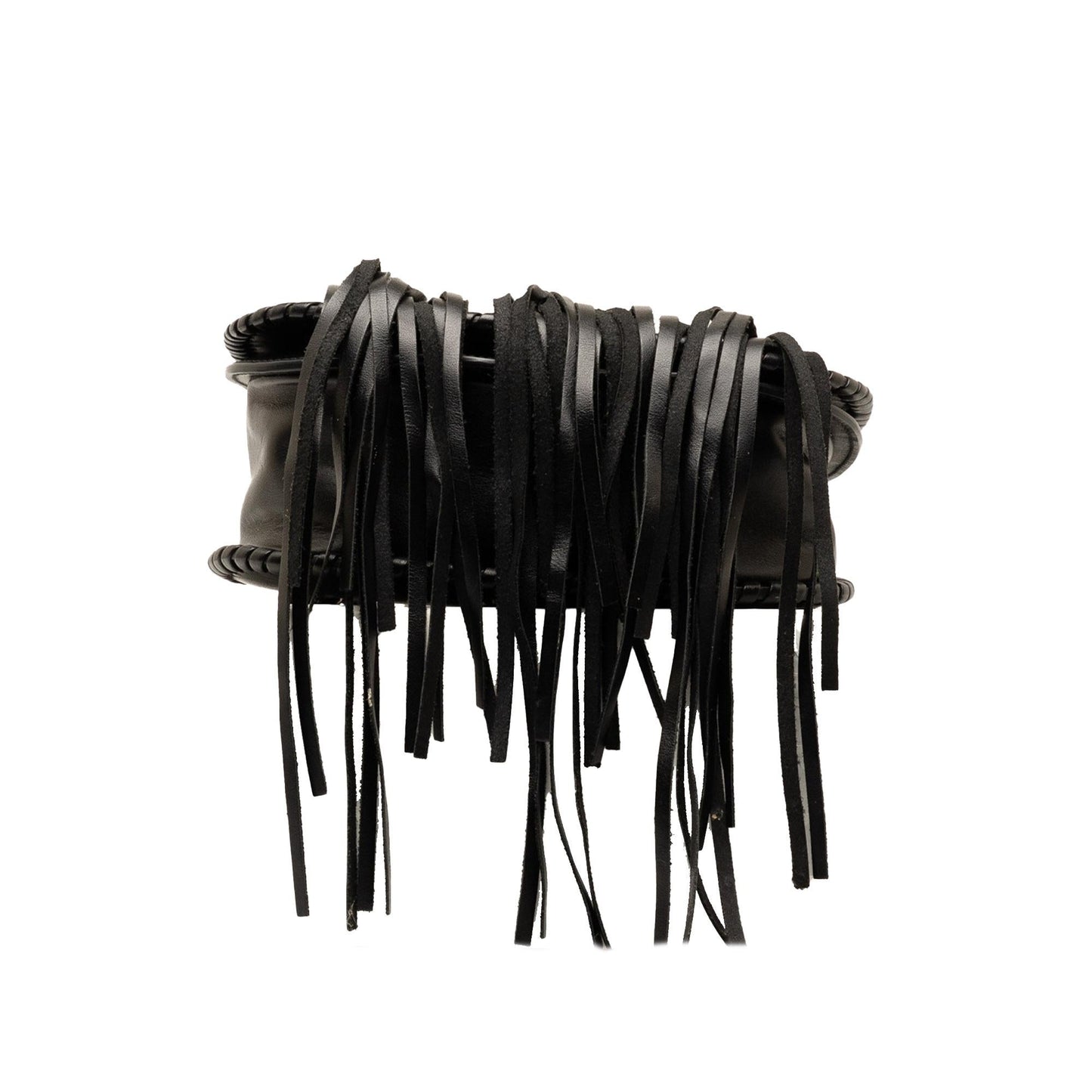 Prada City Calf Whipstitch Fringe Saddle Bag (SHG-uQWvTR)