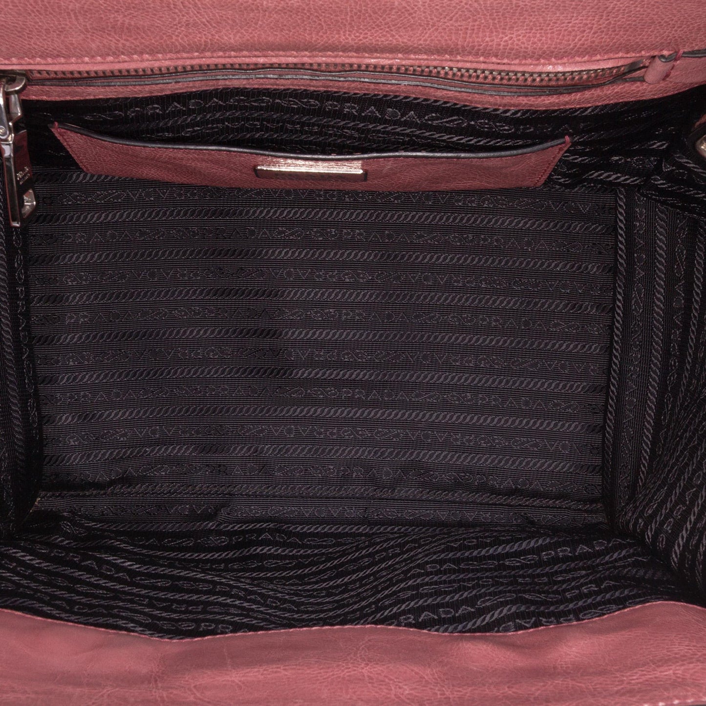 Prada Glace Calf Sound Lock Satchel