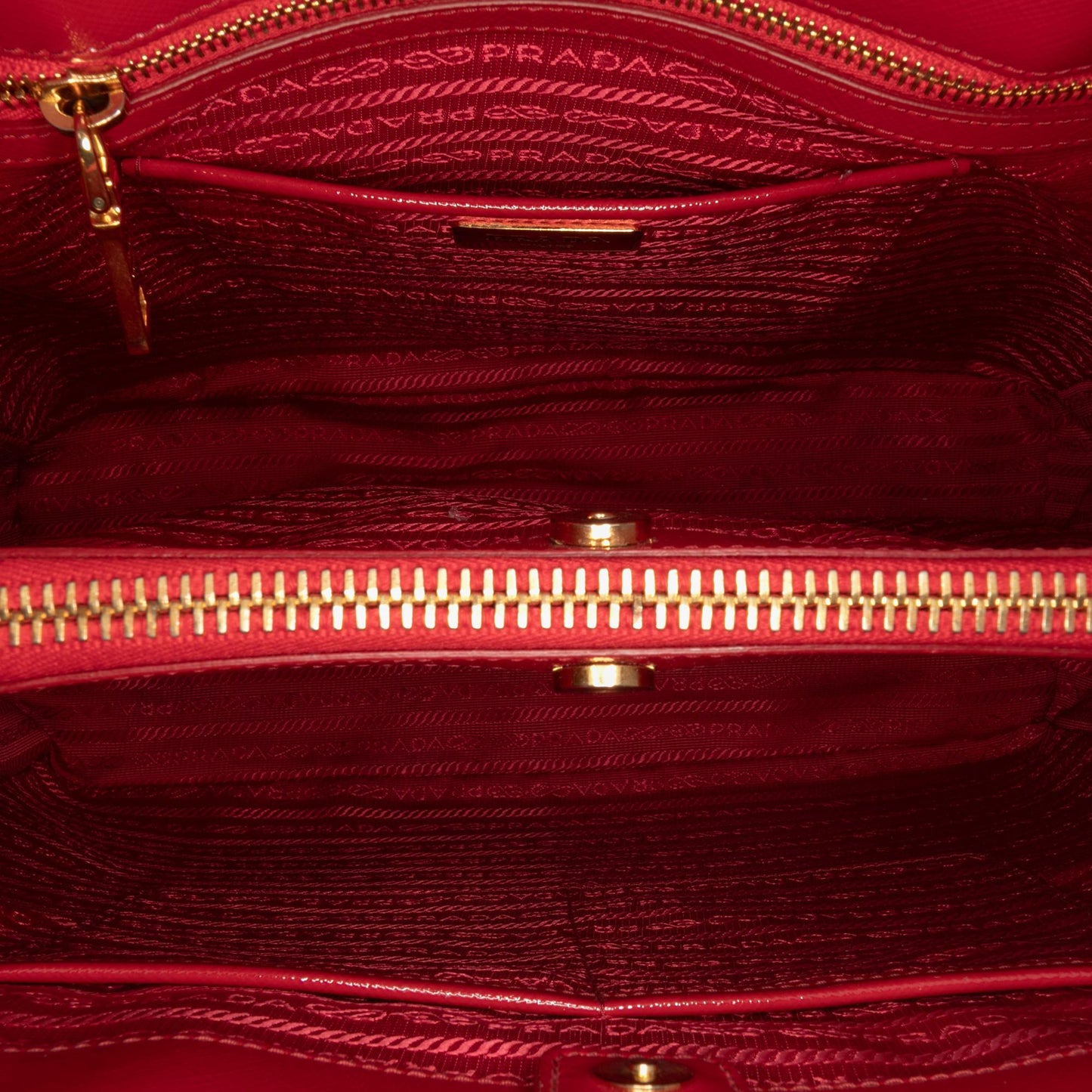 Prada Large Saffiano Vernice Galleria Satchel