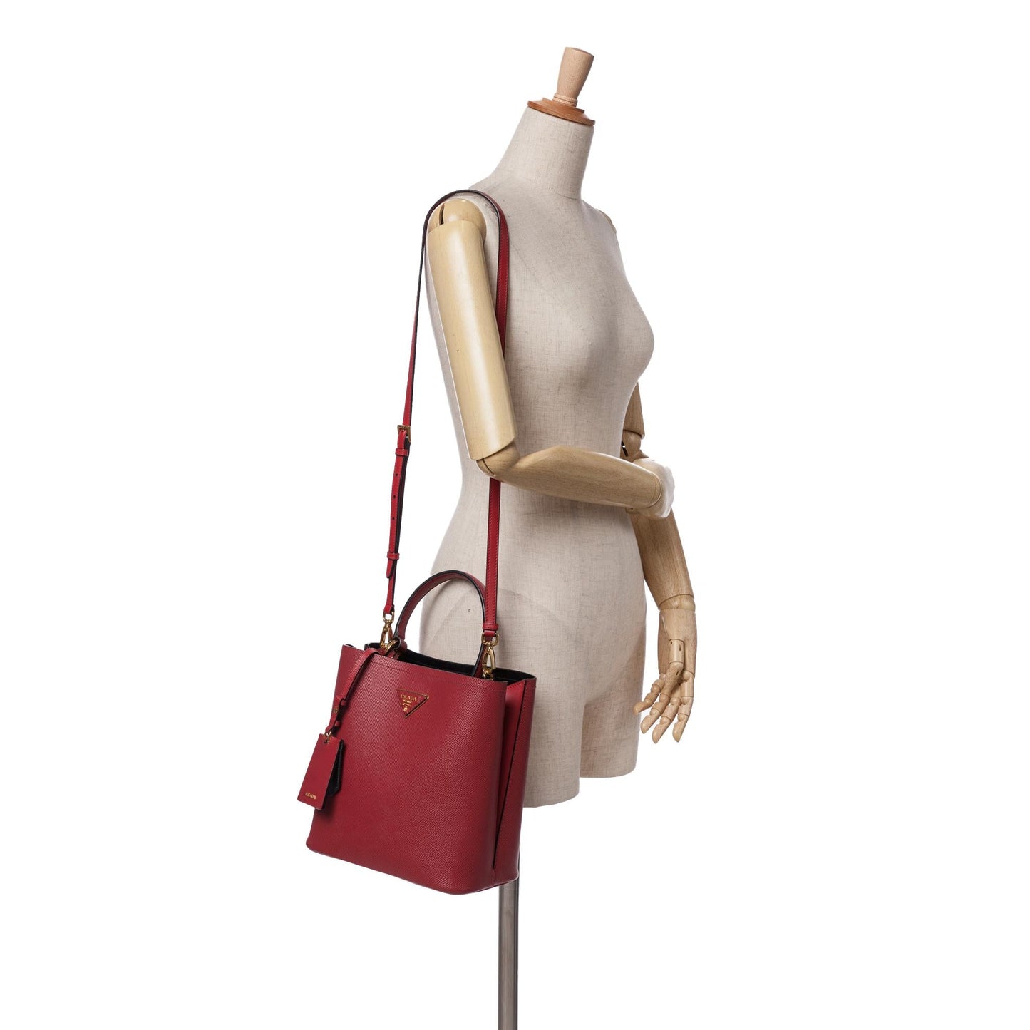 Prada Medium Saffiano Cuir Panier Satchel