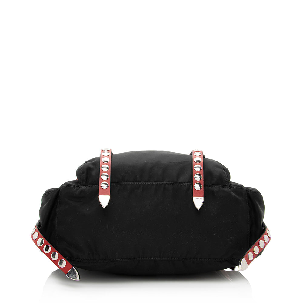 Prada New Vela Studded Messenger Bag - FINAL SALE (SHF-21531)