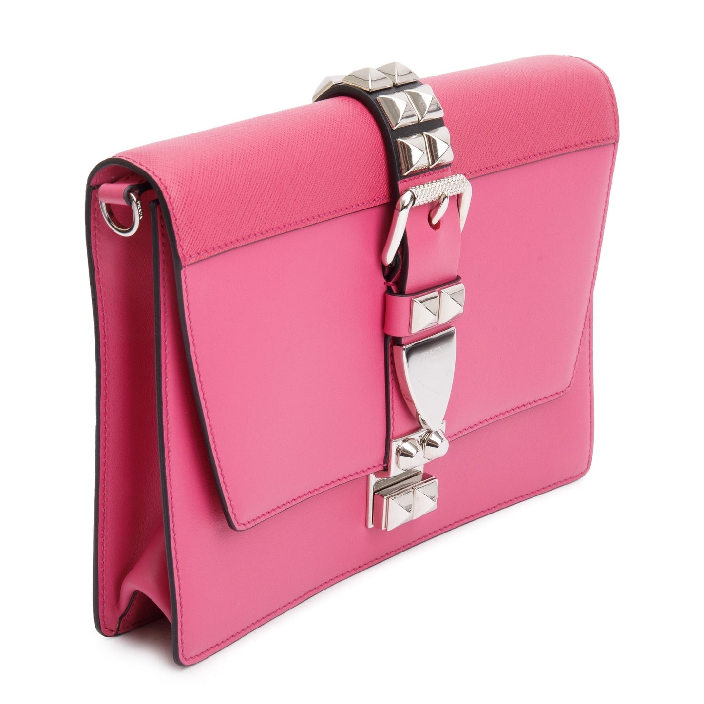 Prada Pink Saffiano City Calf Leather Elektra Bag