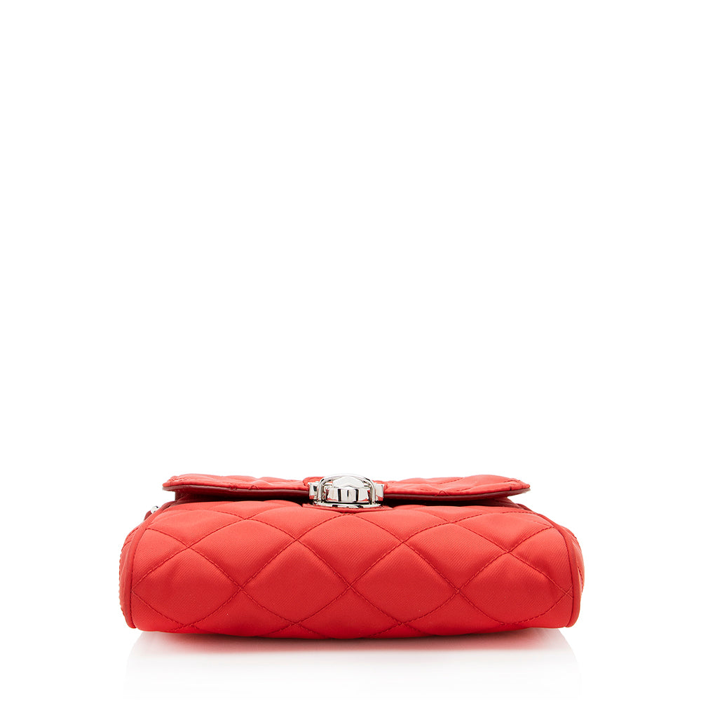Prada Quilted Tessuto Chain Crossbody Bag (SHF-19678)