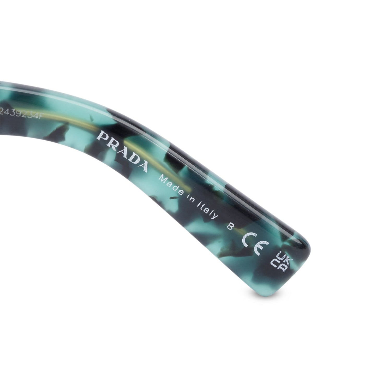 Prada SPR 15Y Brown/Green Camou Acetate Prada Logo Rectangular Sunglasses