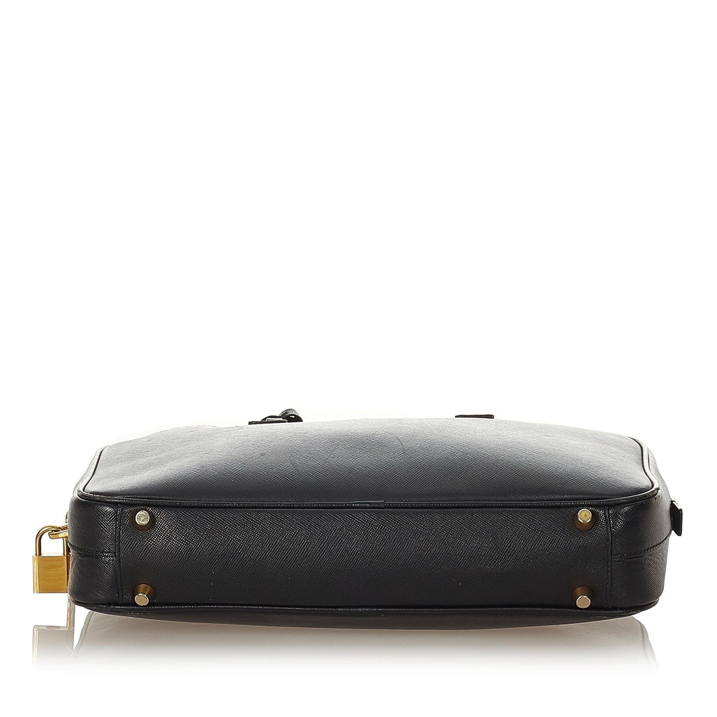 Prada Saffiano Bauletto Handbag (SHG-23263)