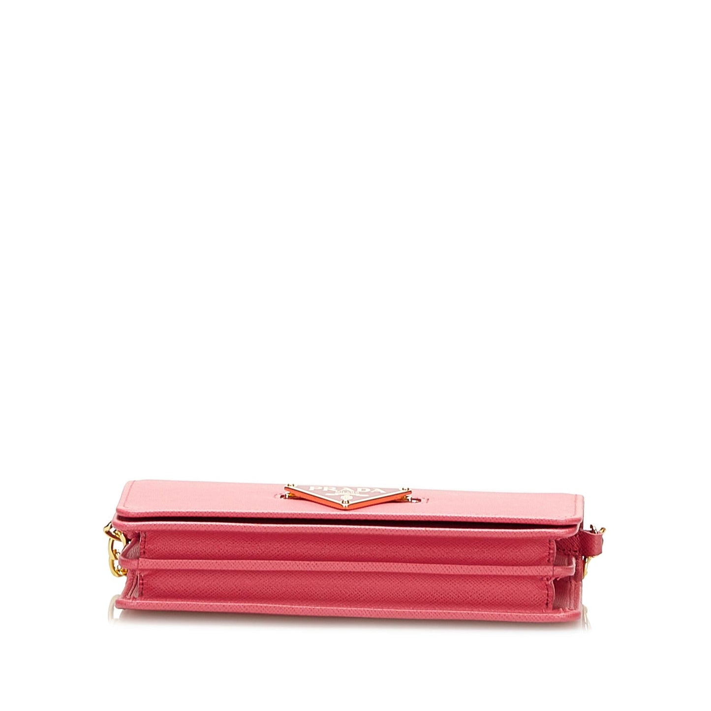 Prada Saffiano Flip Lock Wallet on Chain (SHG-35624)
