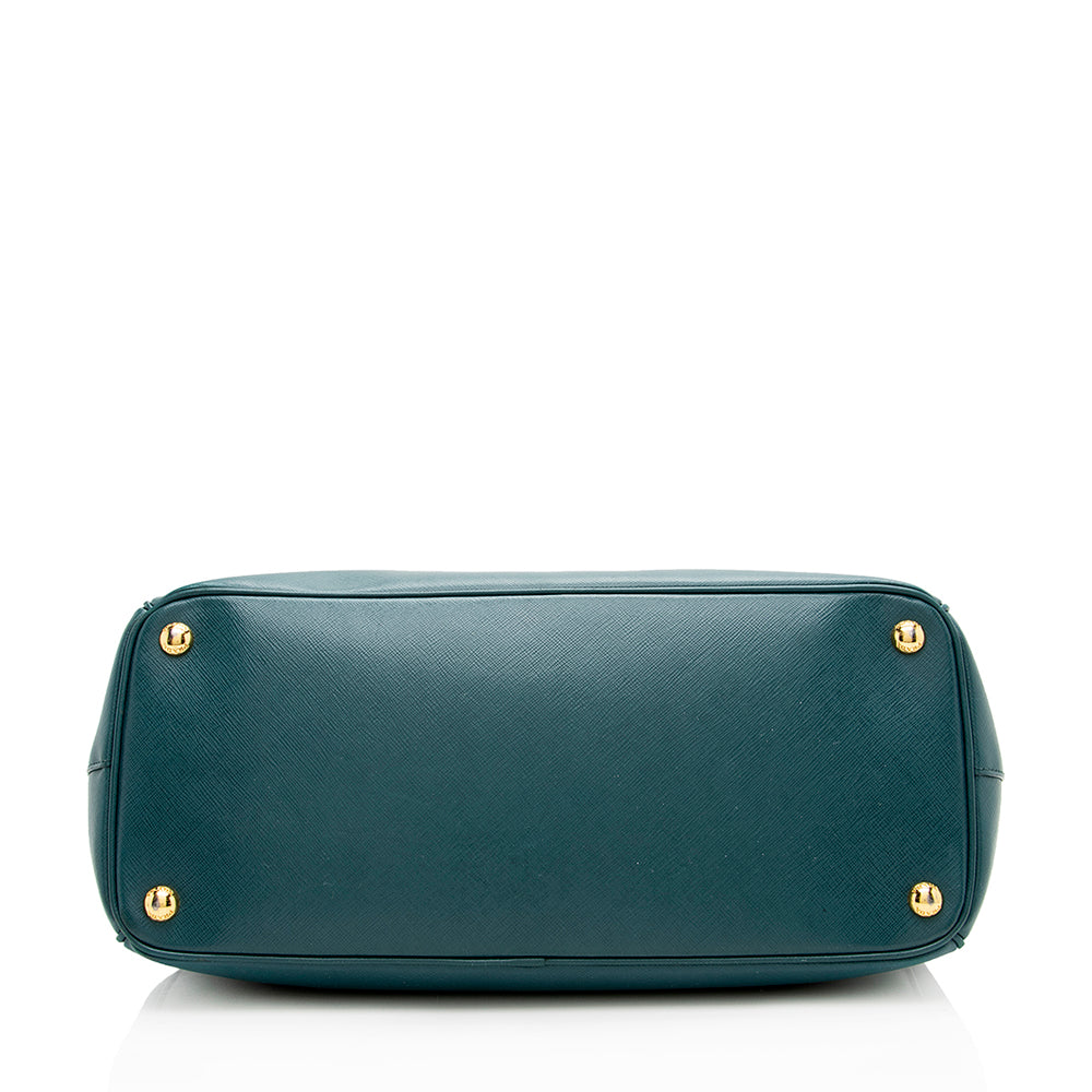Prada Saffiano Lux Double-Zip Medium Tote (SHF-13593)