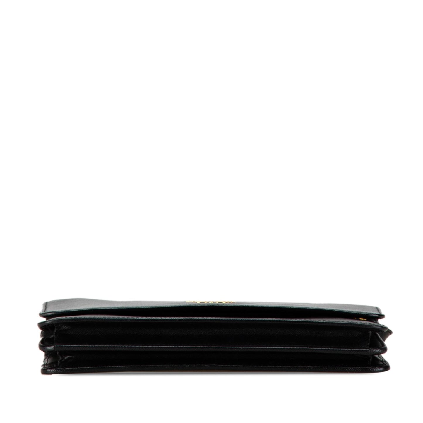 Prada Saffiano Metal Flap Wallet With Strap