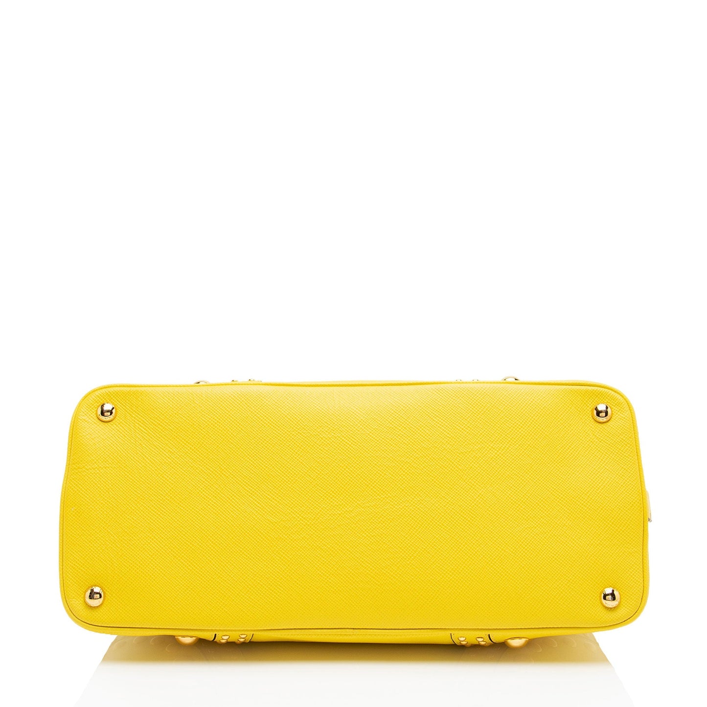 Prada Saffiano Studded Turnlock Dome Satchel